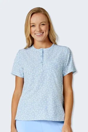 6067 Micro Daisy Women's Print Scrub Top