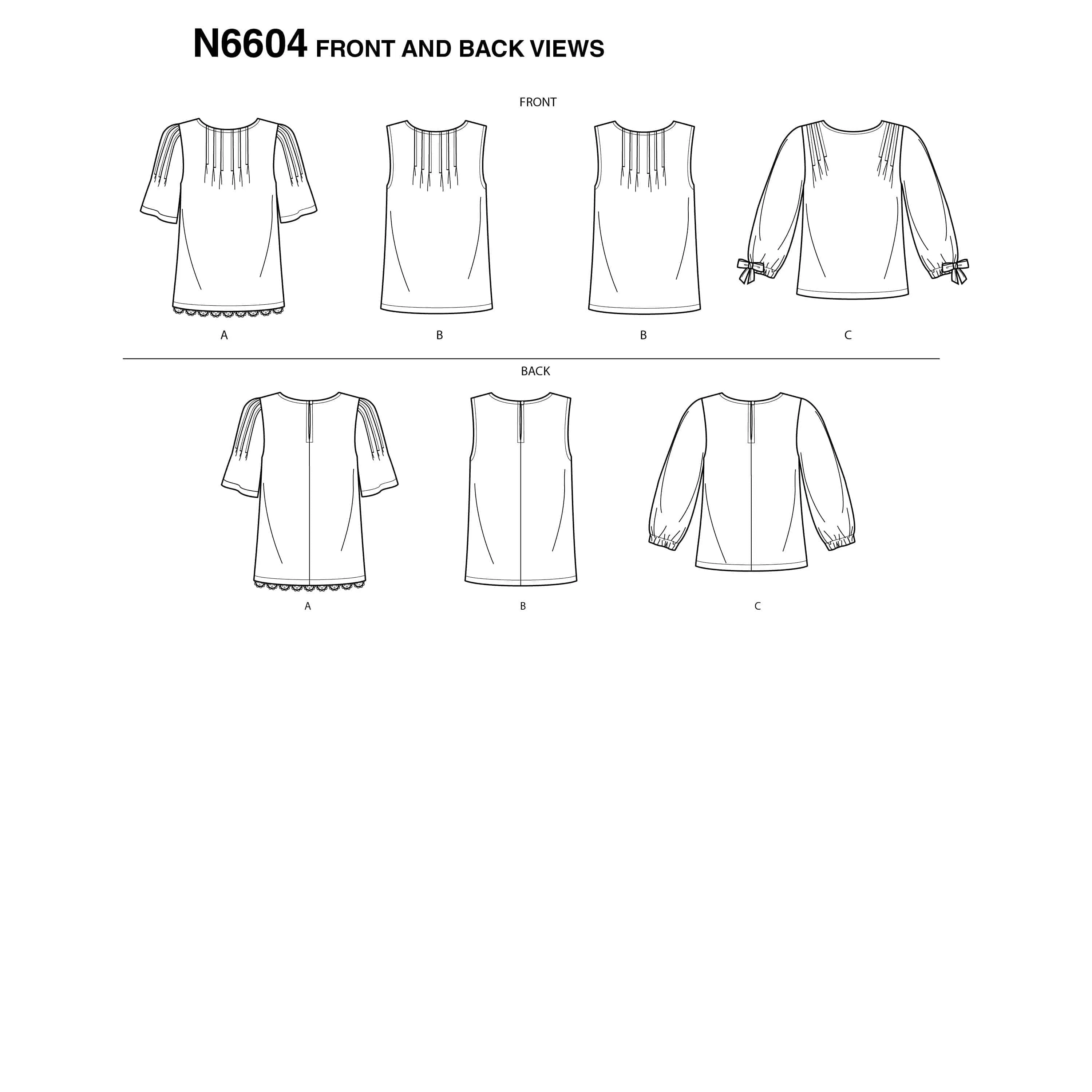 6604 New Look Sewing Pattern N6604 Misses' Tops