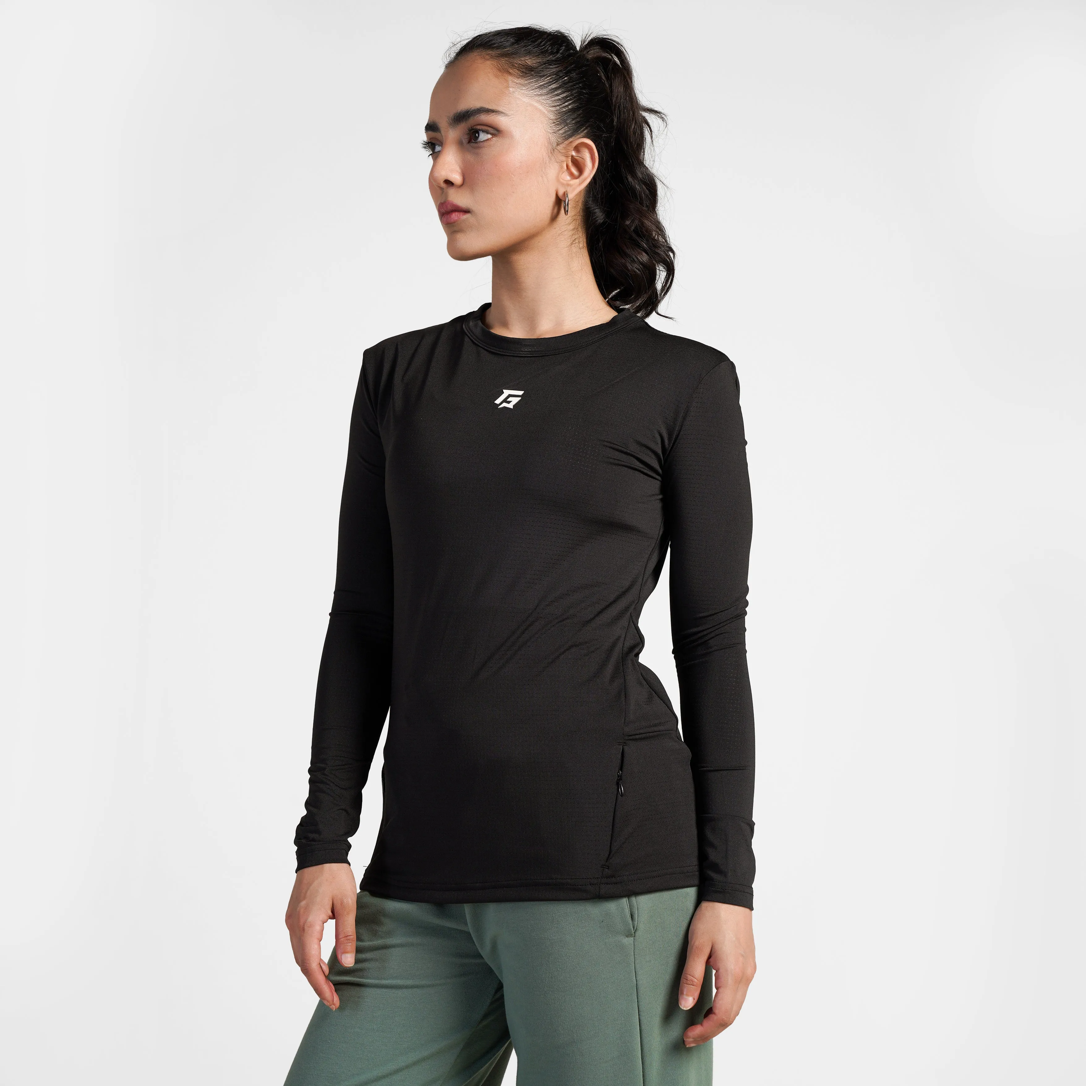 Active Fuse Full Sleeves Tee (Black)