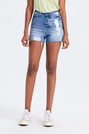 BAYEAS High Rise Bandless Denim Shorts