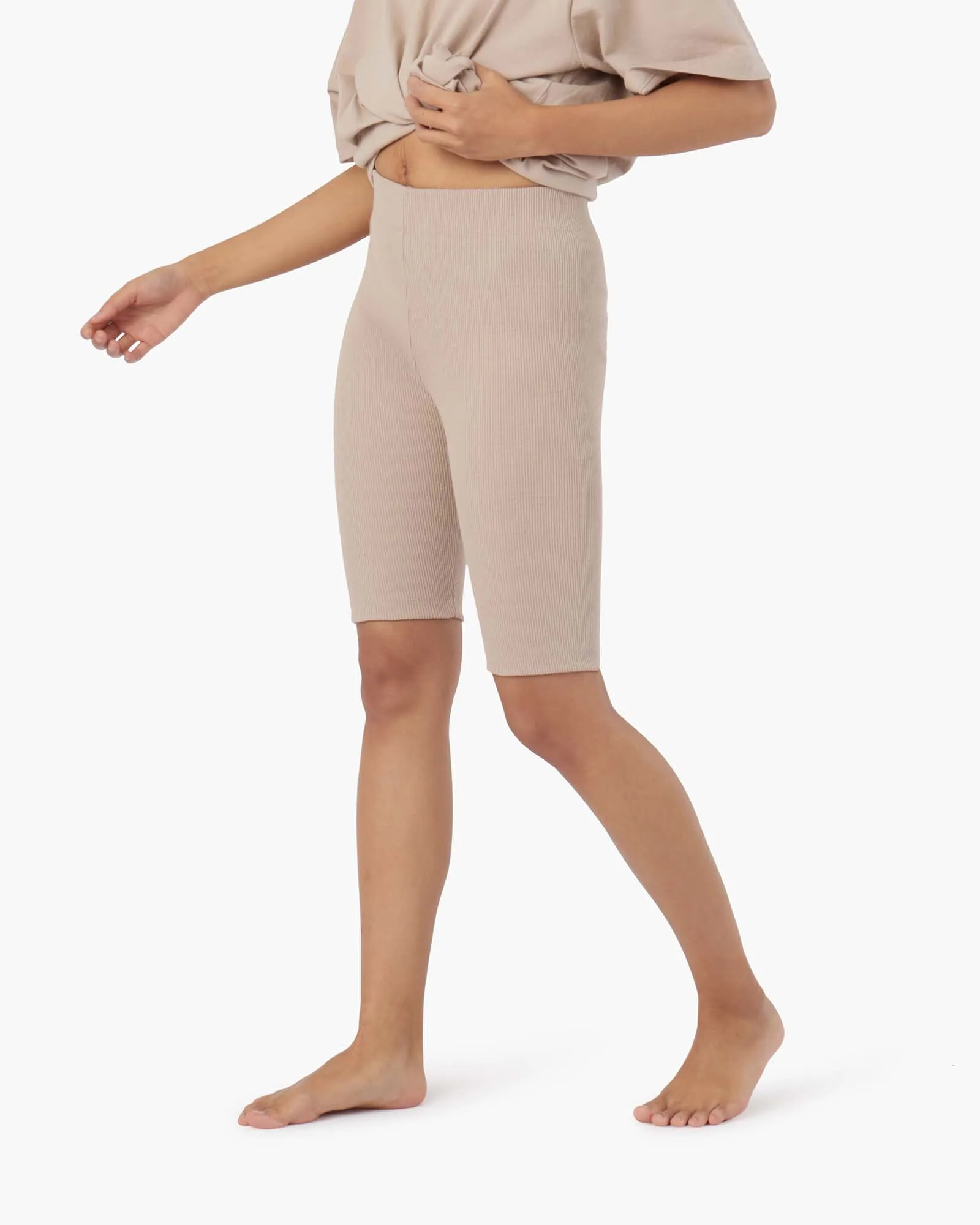 Biker Short - Sandy Taupe