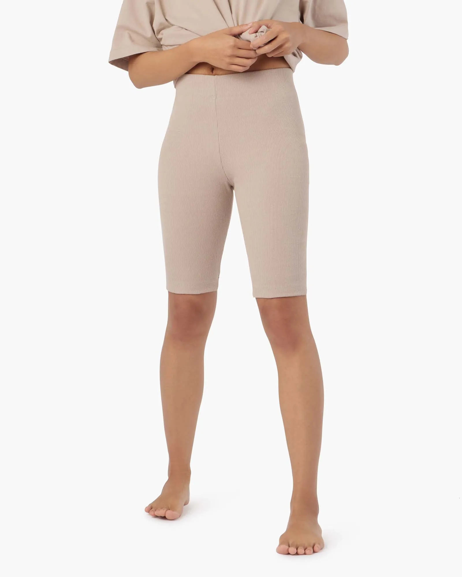 Biker Short - Sandy Taupe