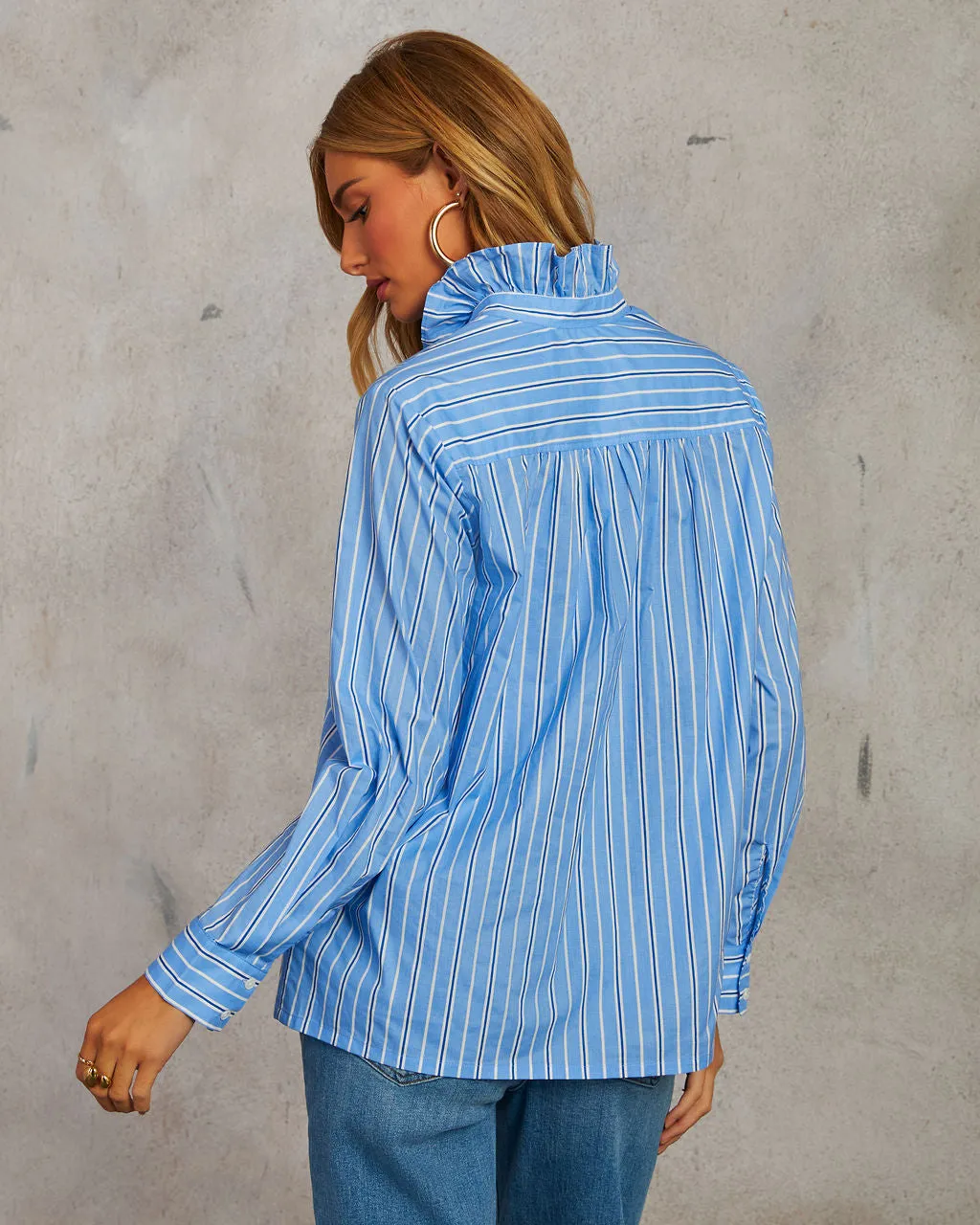 Chester Striped Button Down Top