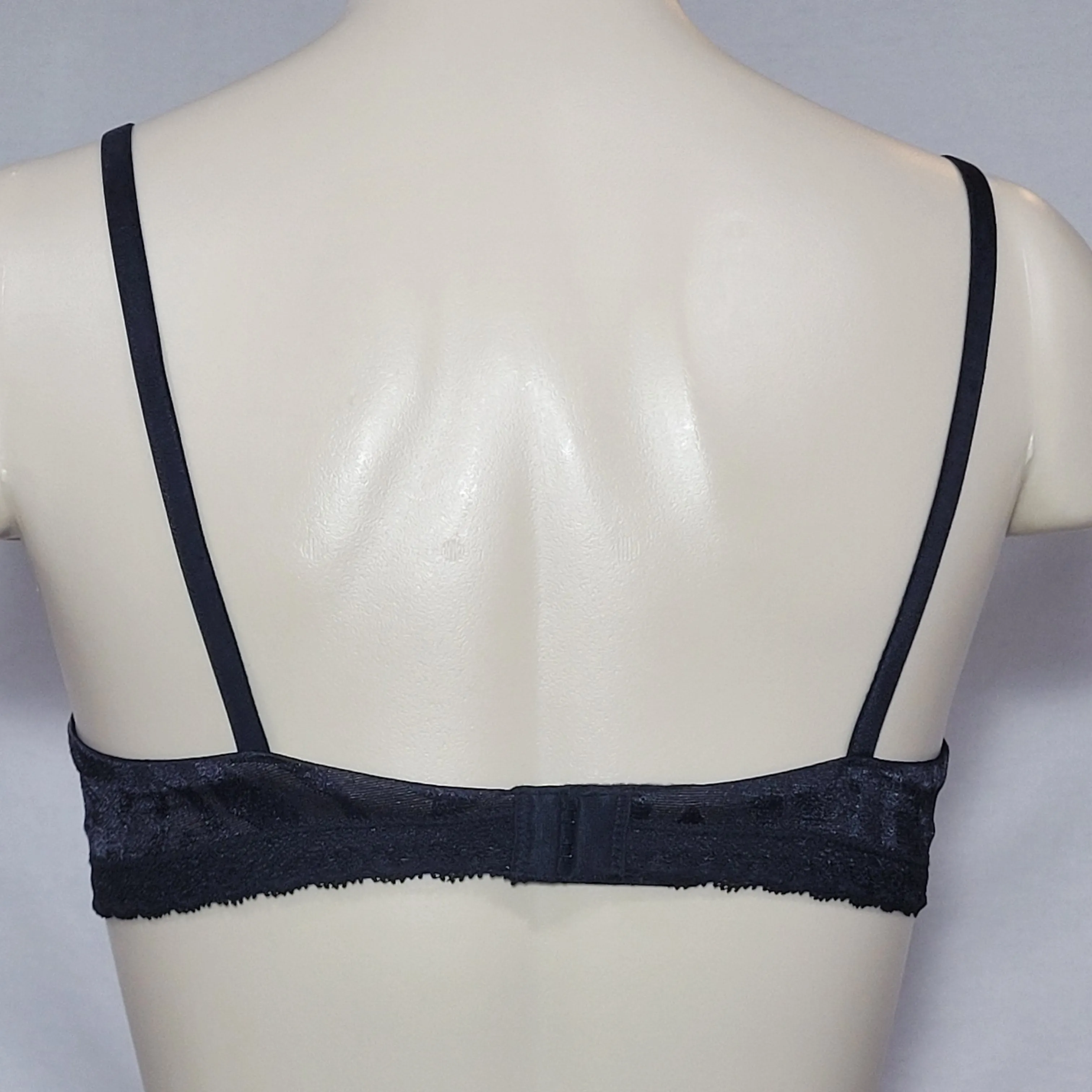 DISCONTINUED Maidenform 7122 One Fabulous Fit Jacquard Satin Underwire Bra 36C Black NWT