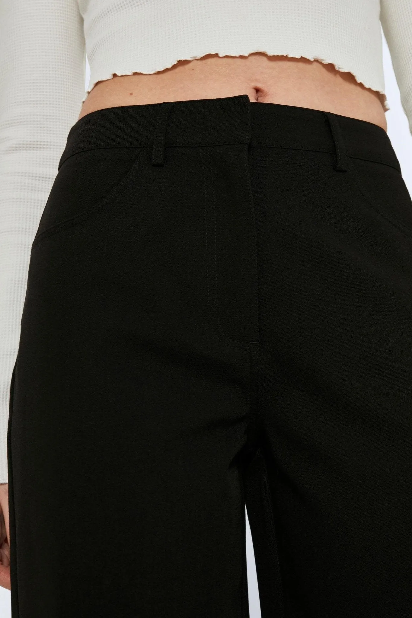 Drew High Waist Wide Shorts - Black