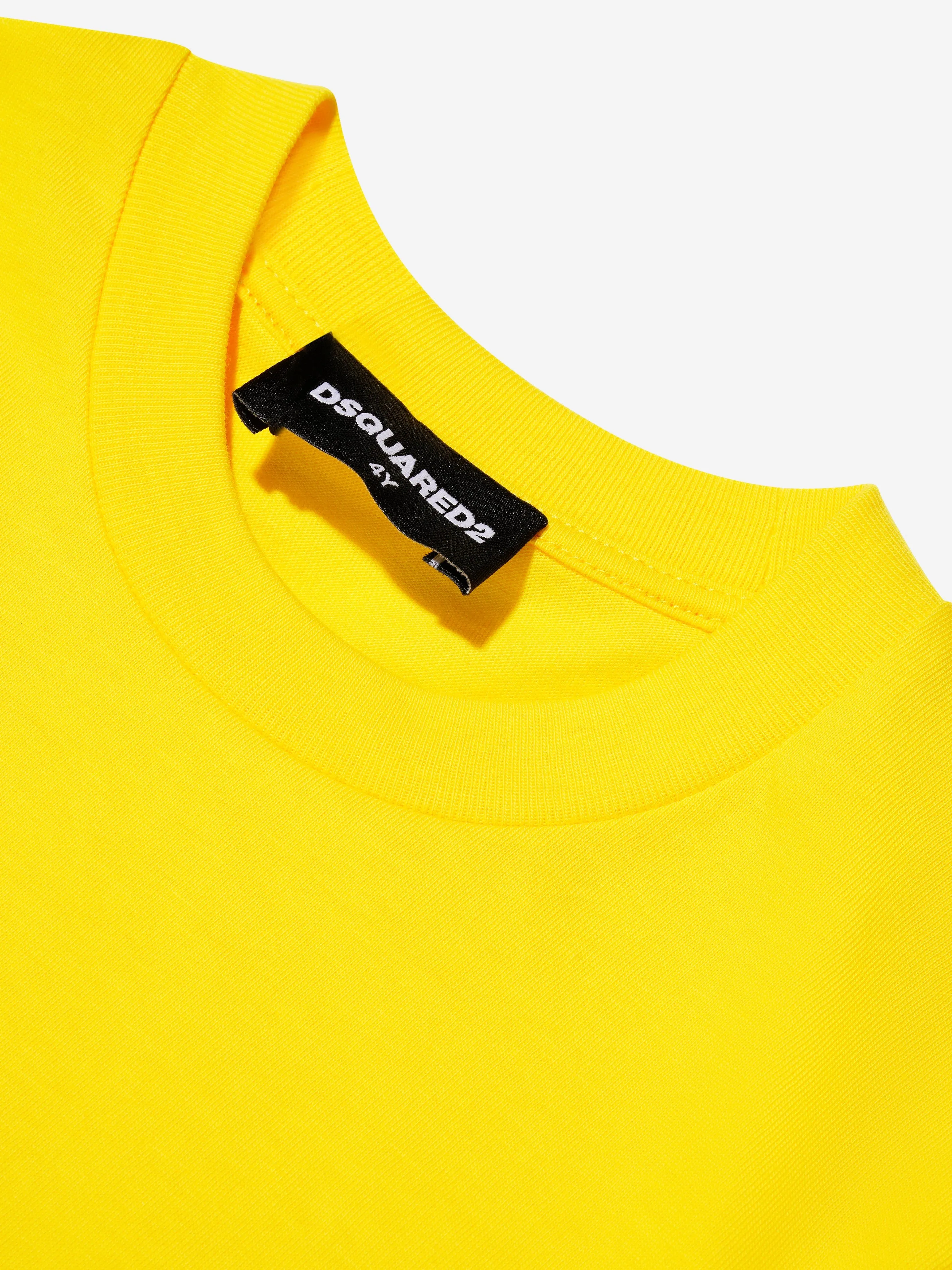 Dsquared2 Kids Sports Edition.07 T-Shirt In Yellow