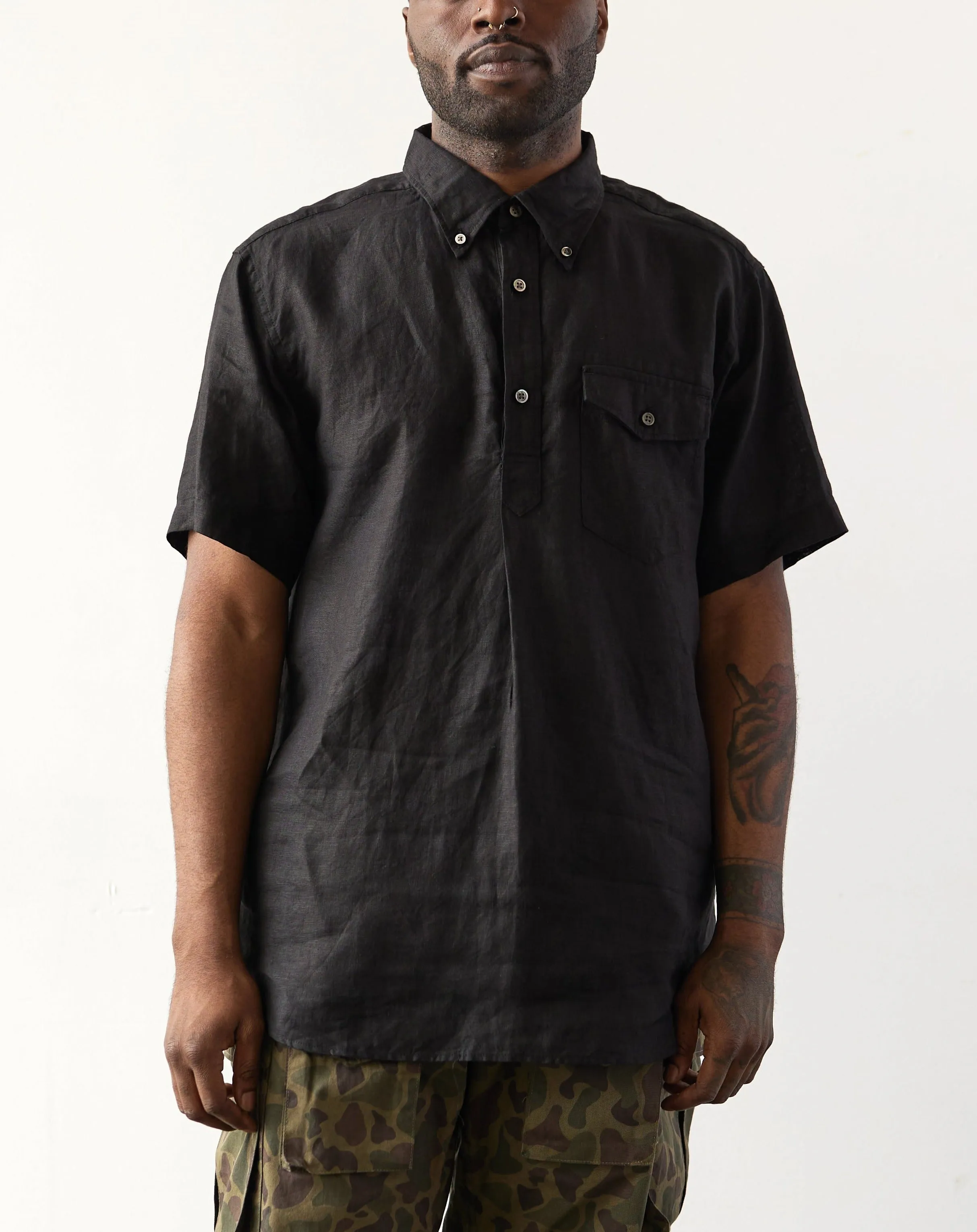 Engineered Garments Popover BD Shirt, Black