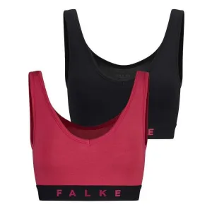 Falke Daily Comfort 2-Pack Bra - Black/Dark Pink