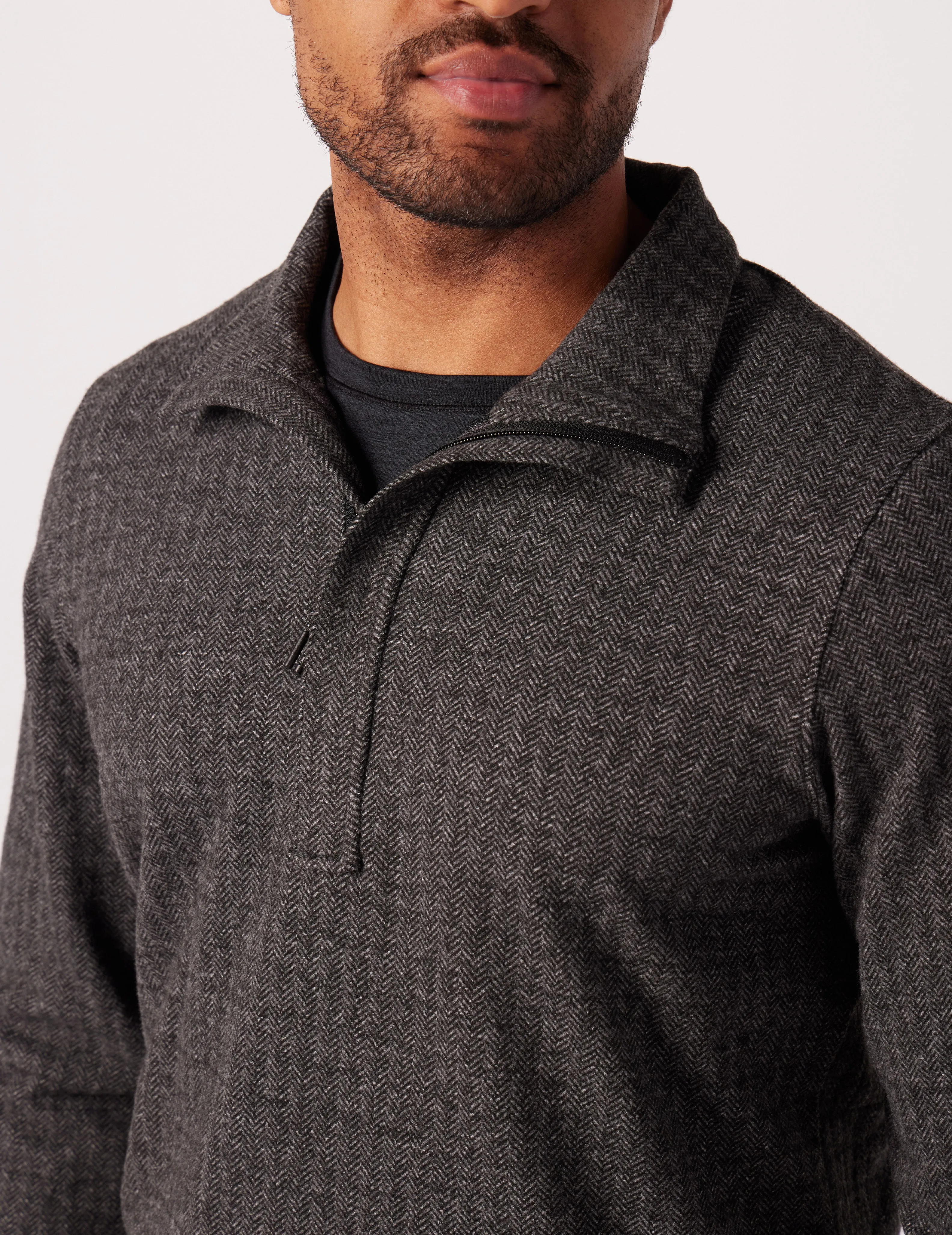 Fletcher 1/4 Zip: Black