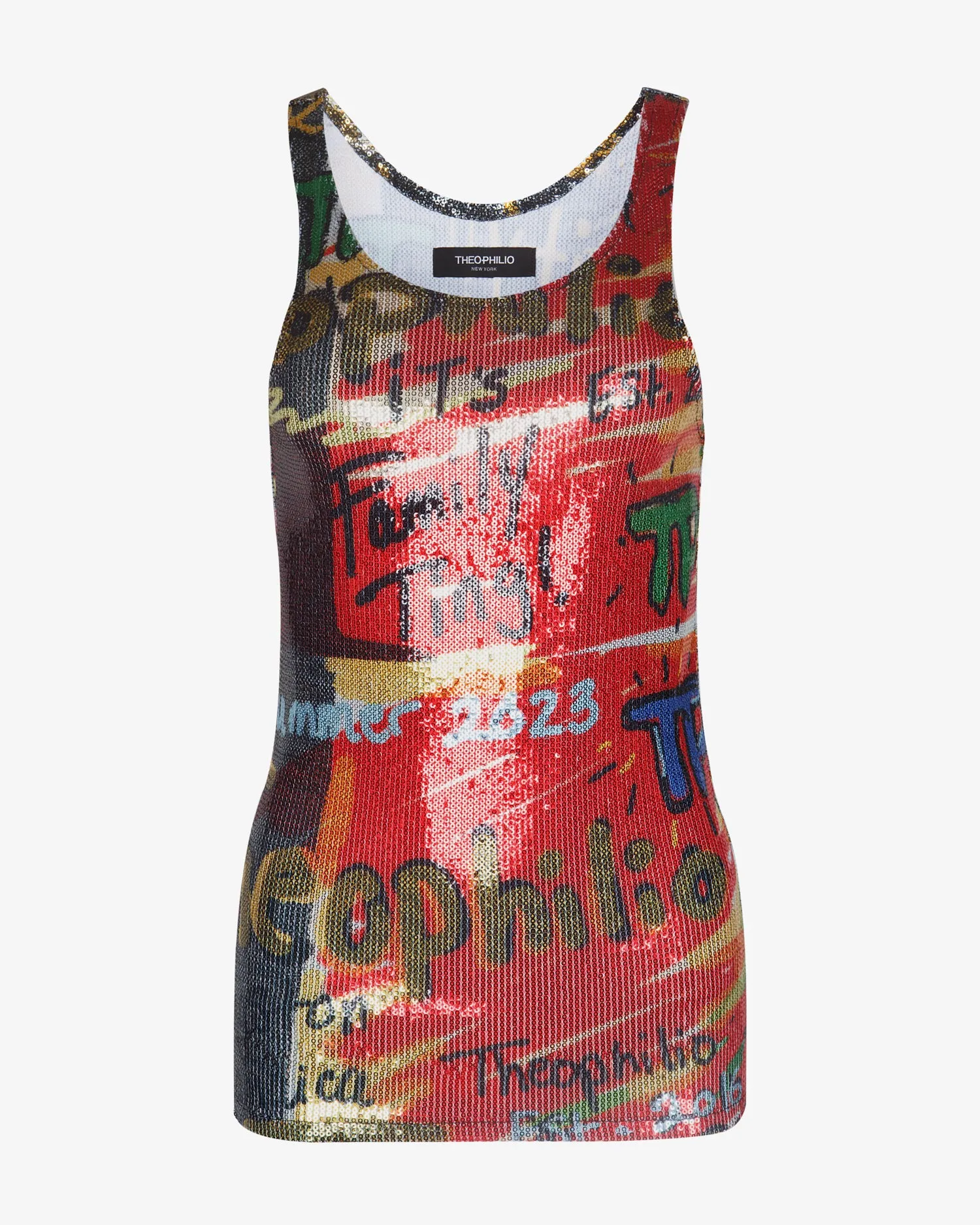 Graffiti Sequin Tank