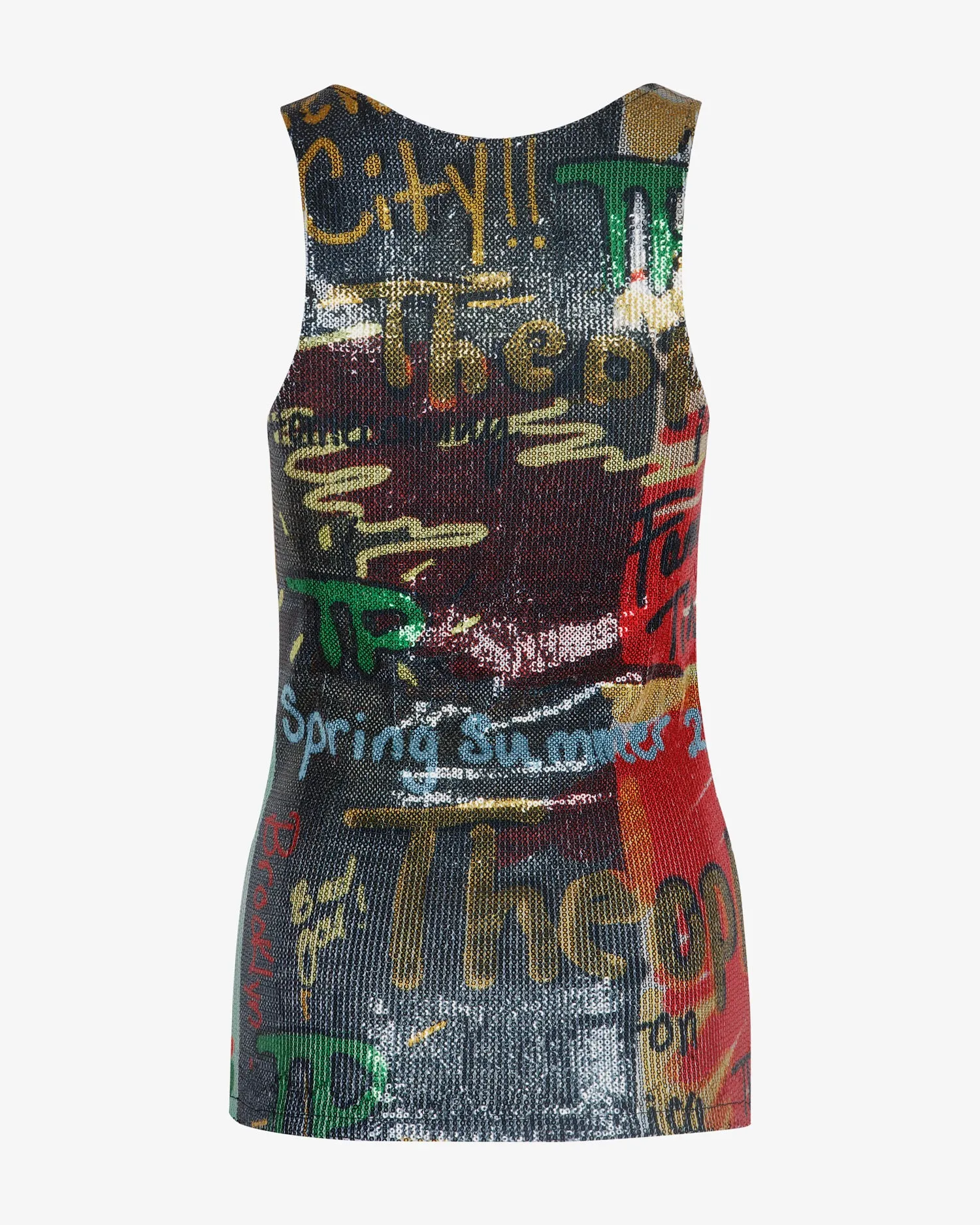 Graffiti Sequin Tank