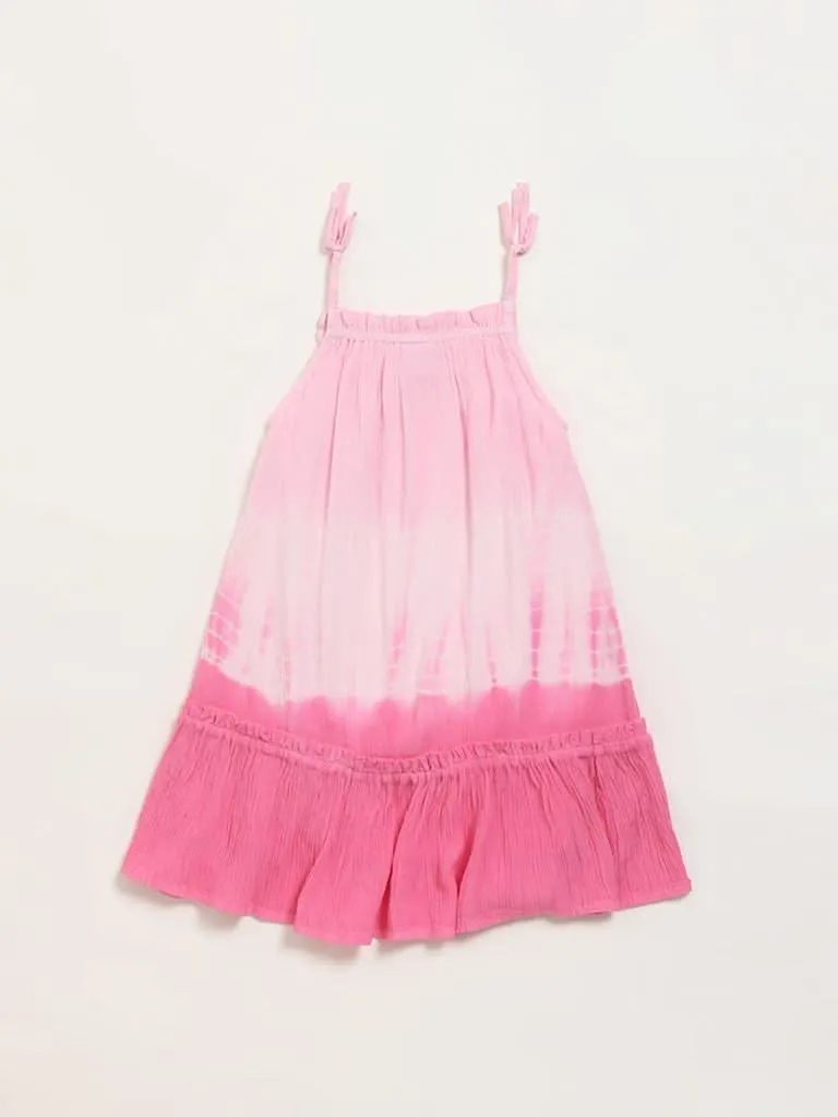 HOP Kids Pink Tie-Dye Dress