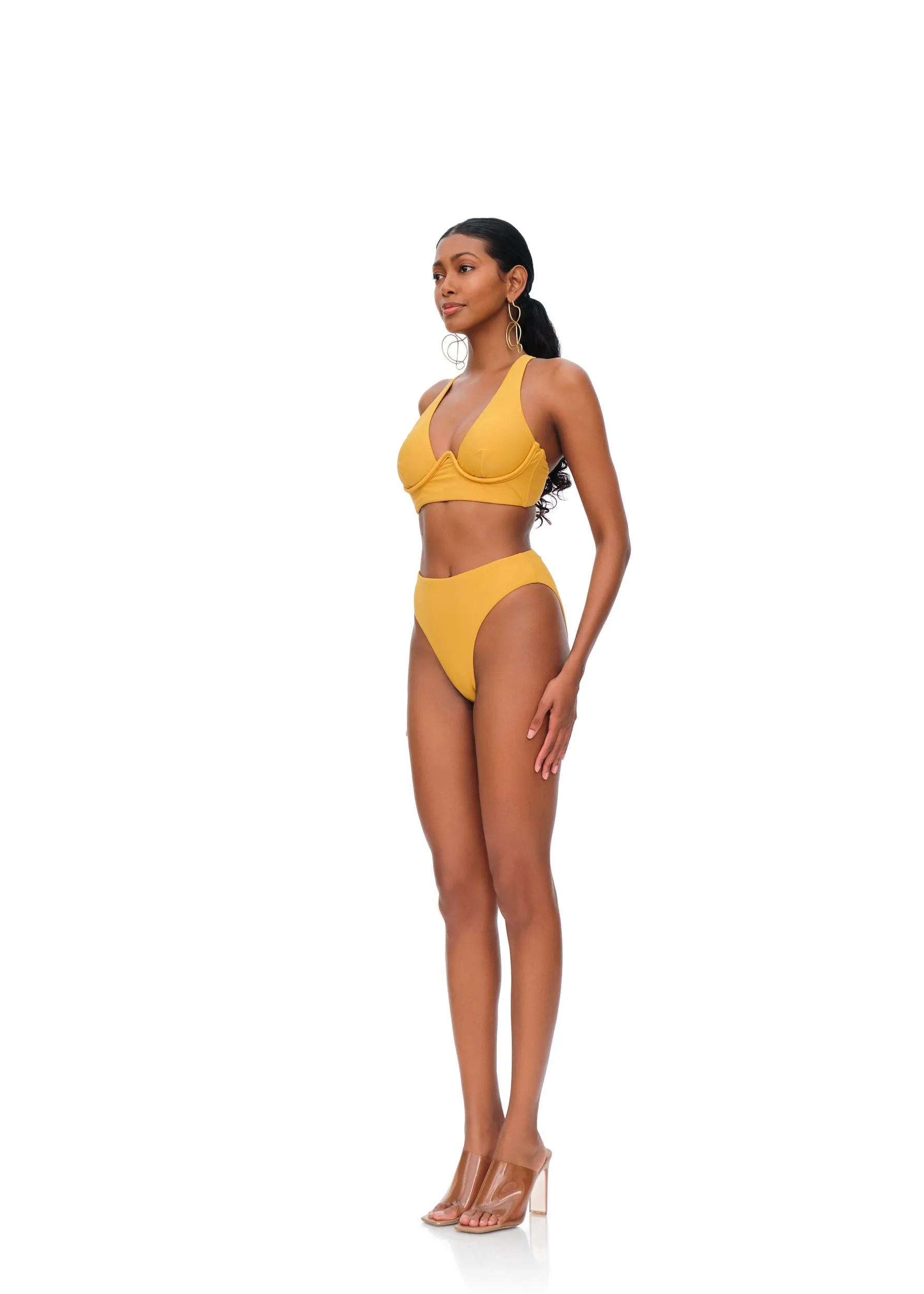 Kasa High Waisted Yellow Bikini