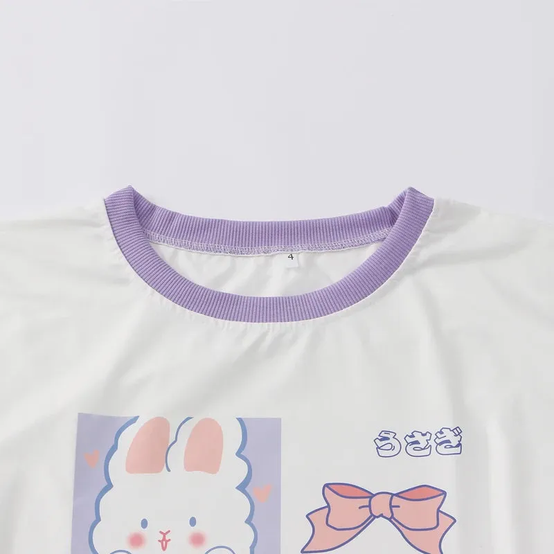 Kawaii Usagi Bow & Heart T-Shirt