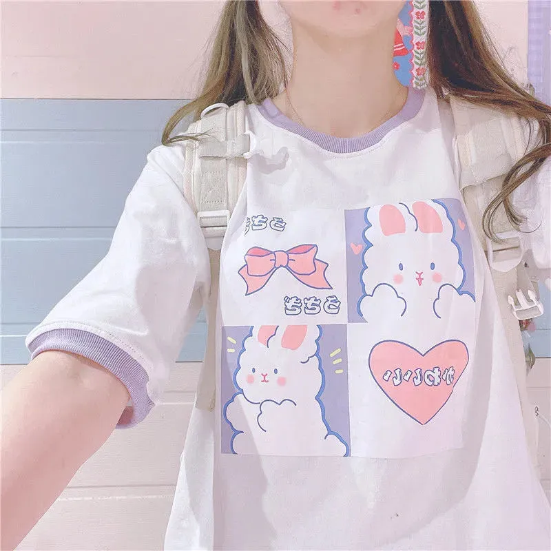 Kawaii Usagi Bow & Heart T-Shirt