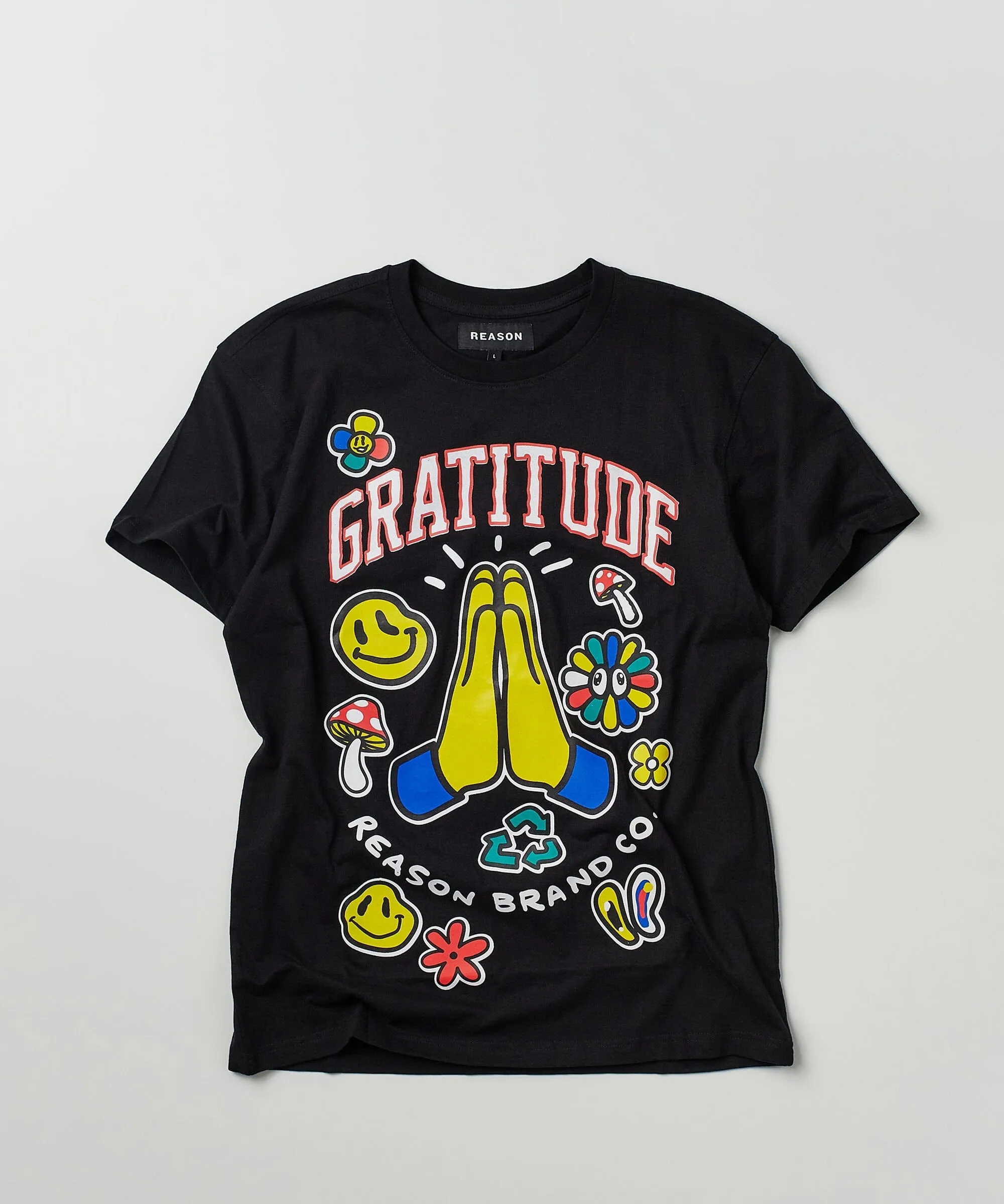 Kids Gratitude Short Sleeve Tee - Black