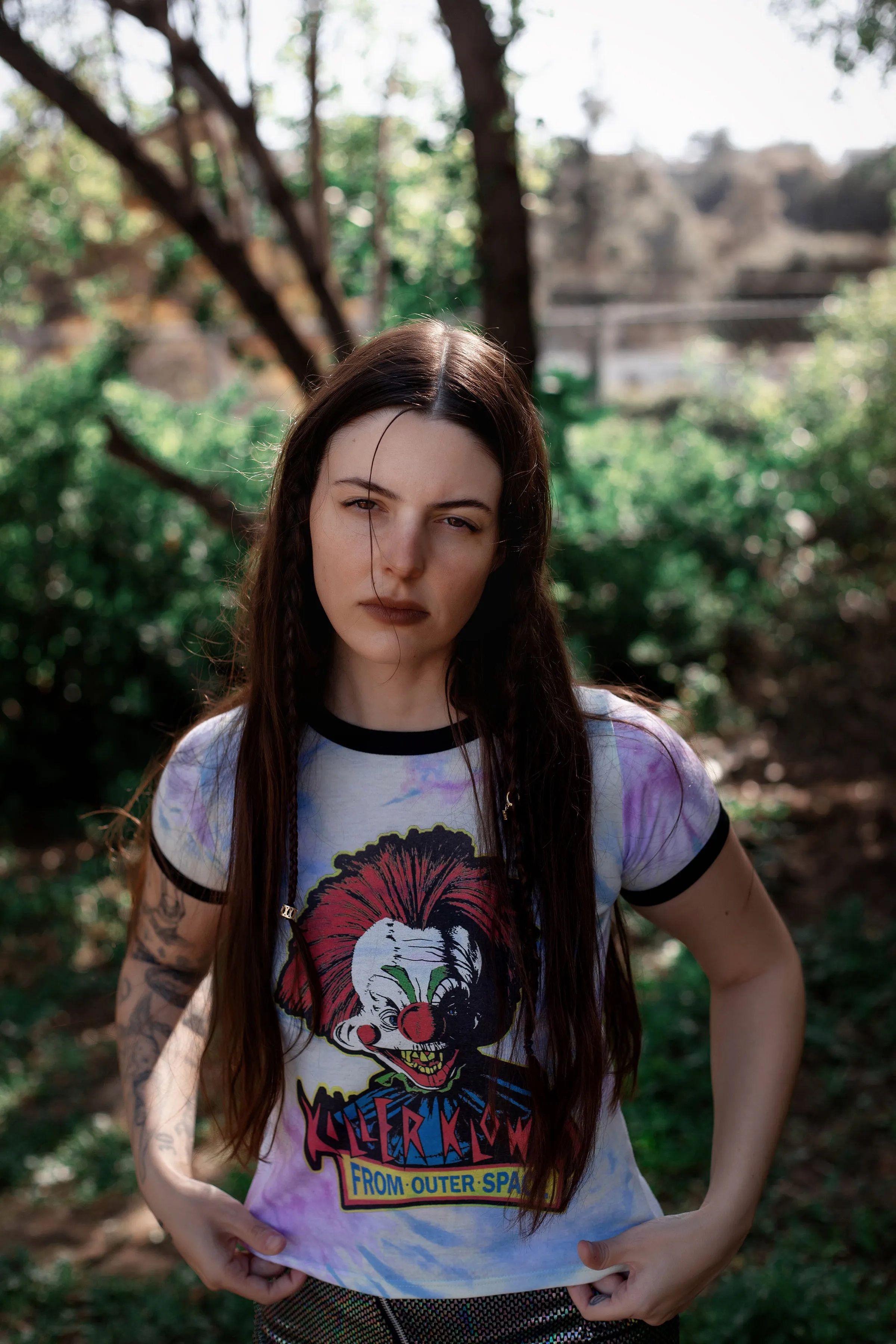 Killer Klowns from Outer Space Tie-Dye Ringer Tee