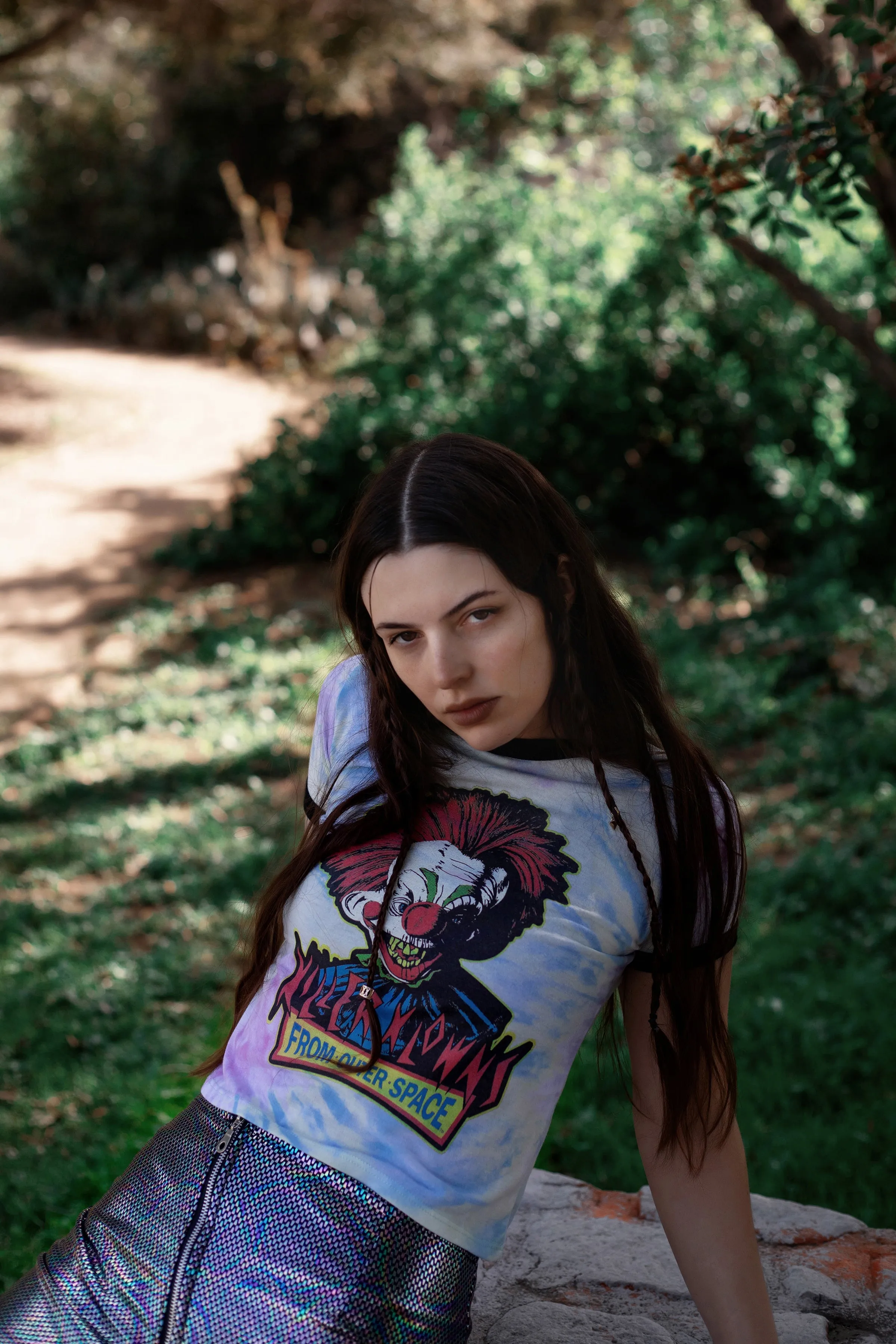 Killer Klowns from Outer Space Tie-Dye Ringer Tee