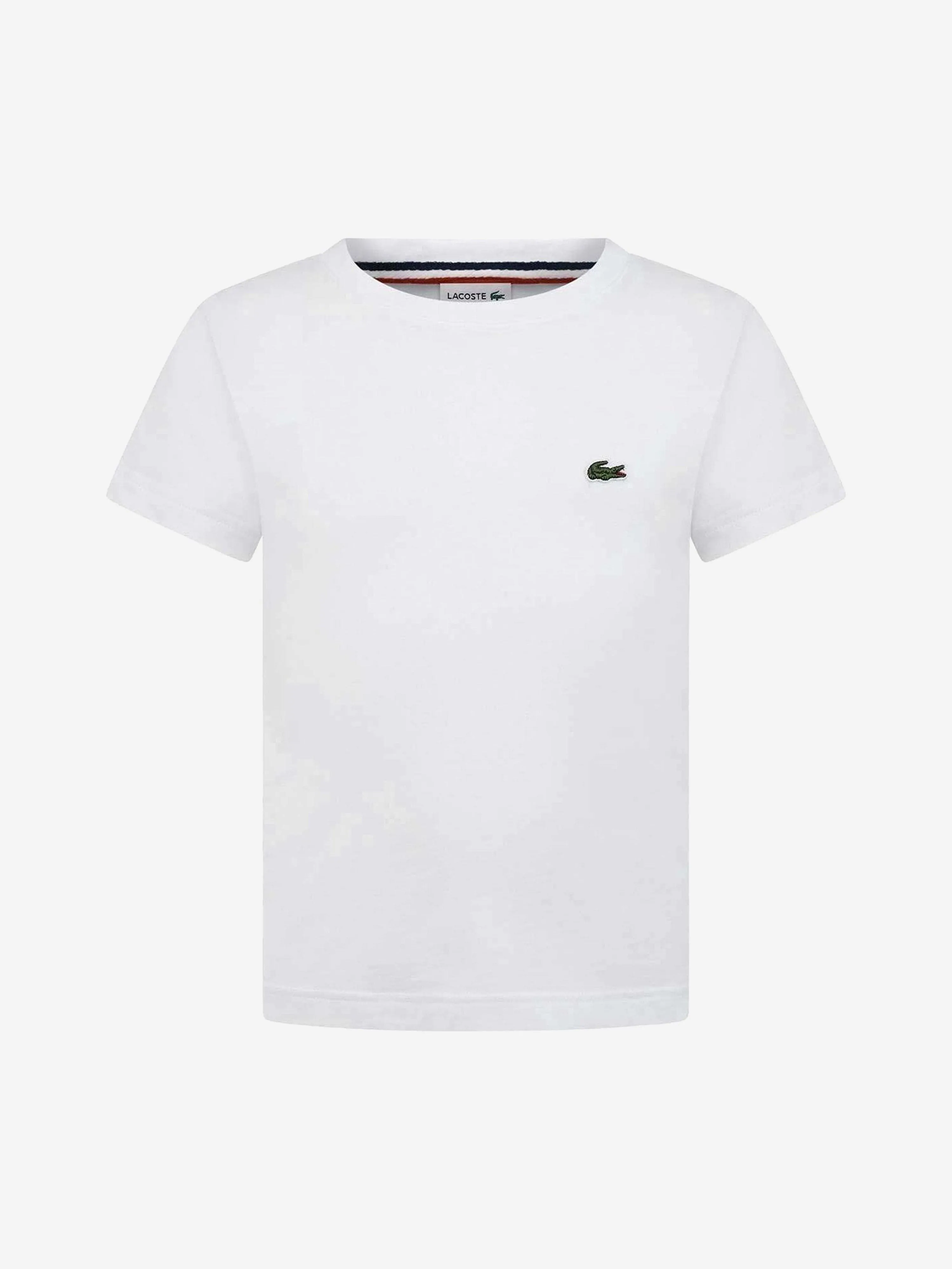 Lacoste Boys Logo T-Shirt in White