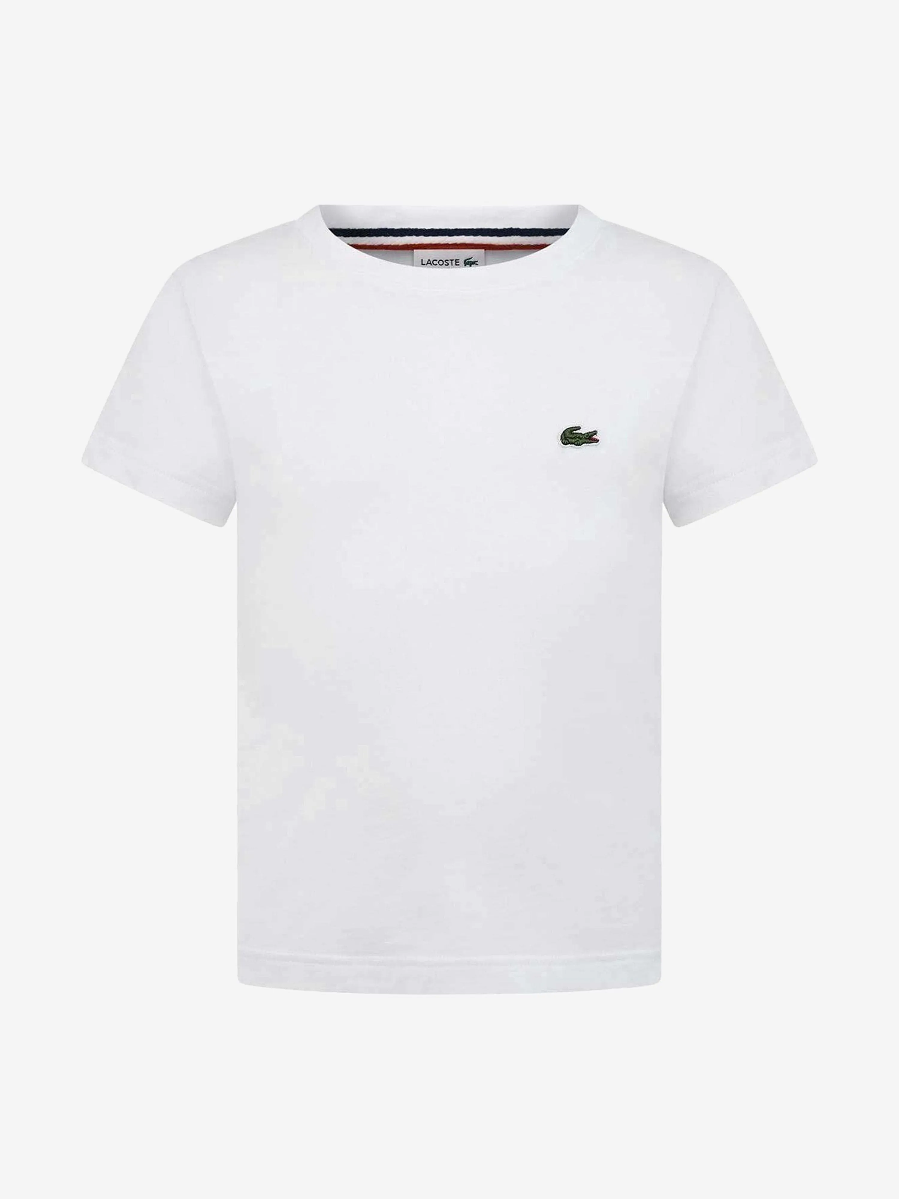 Lacoste Boys Logo T-Shirt in White