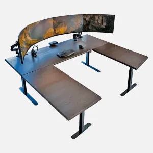 Lander Standing U-Desk - 3D Laminate