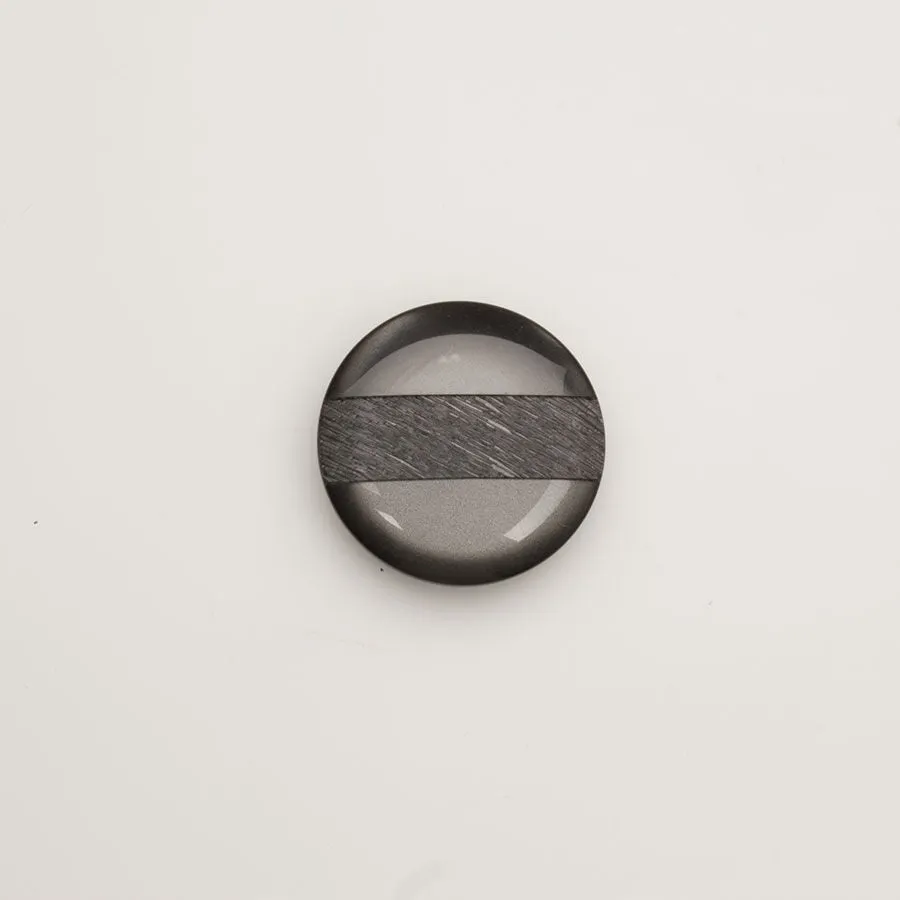 Large Black Textured Button