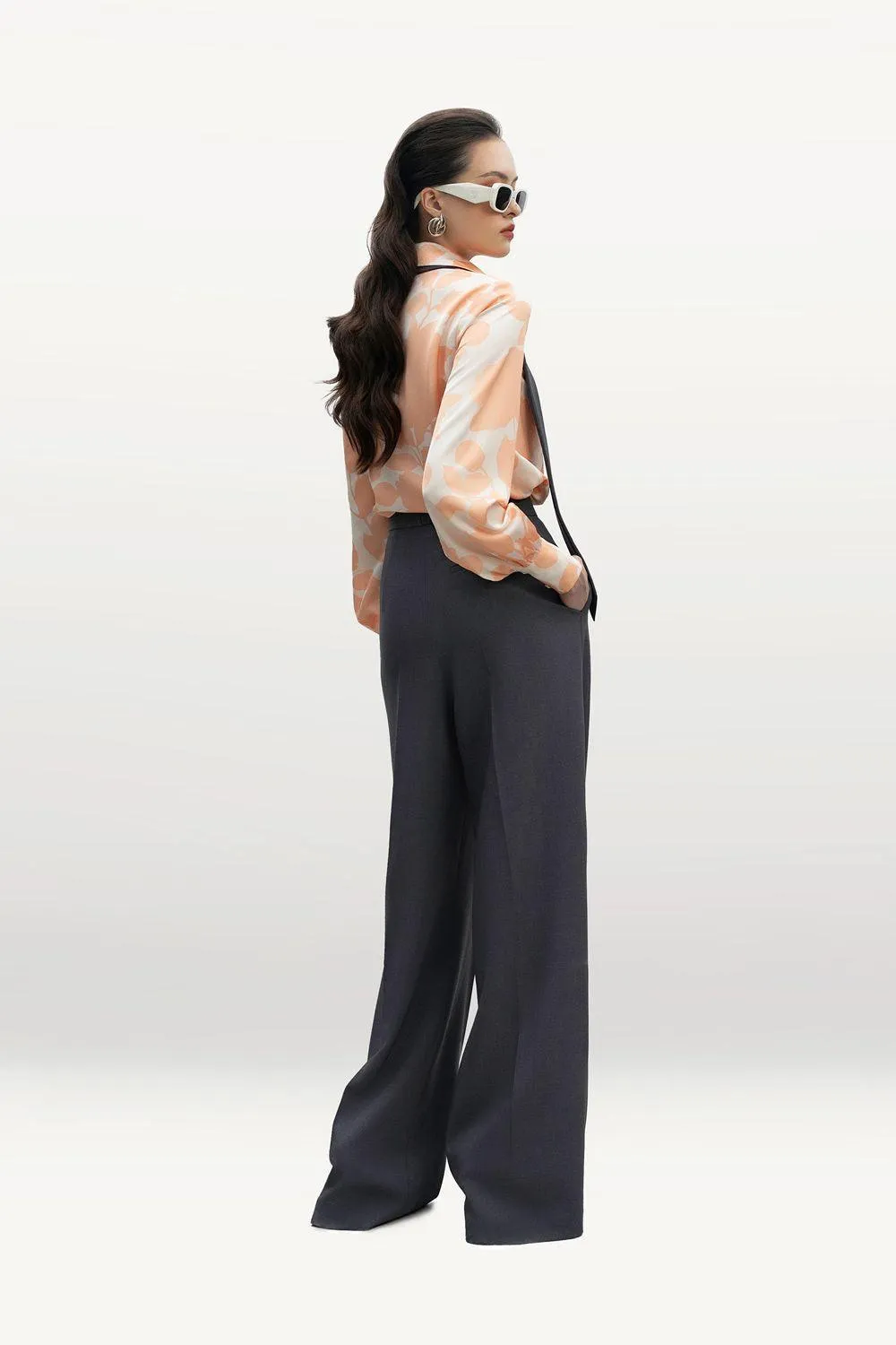 Laurence Straight Cuff Sleeved Silk Shirt