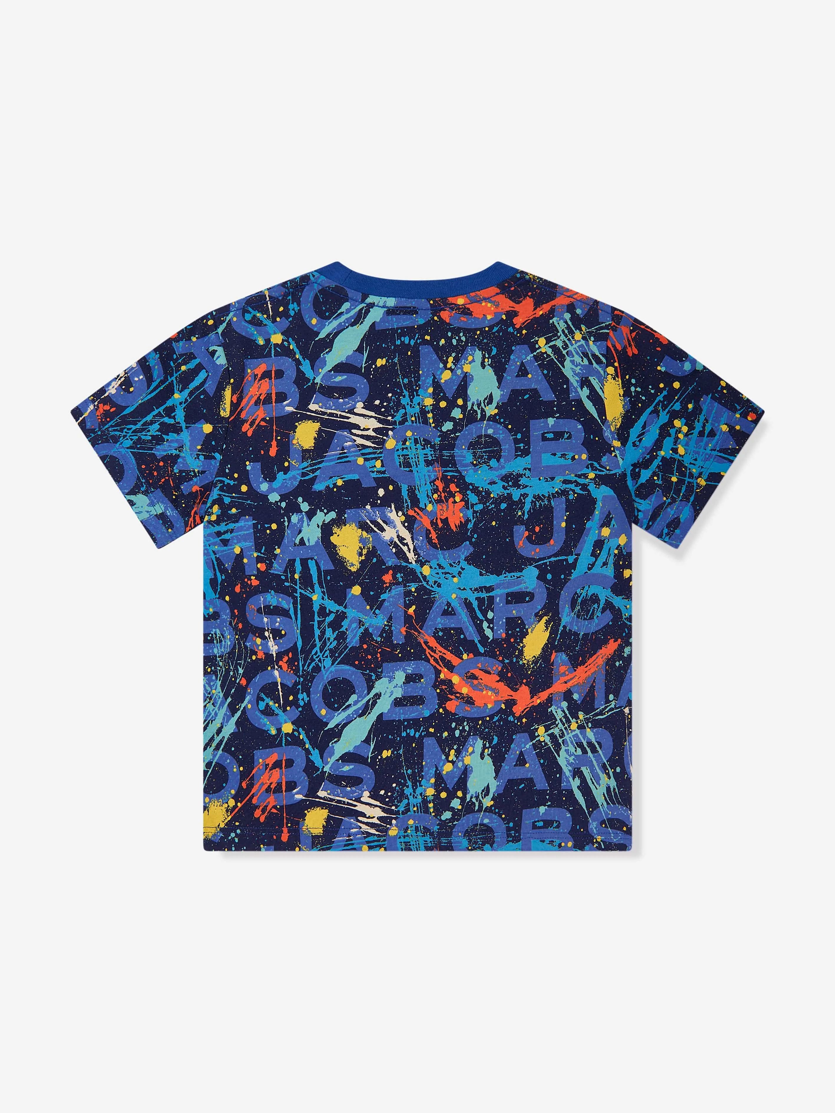 MARC JACOBS Boys Paint Logo T-Shirt in Navy