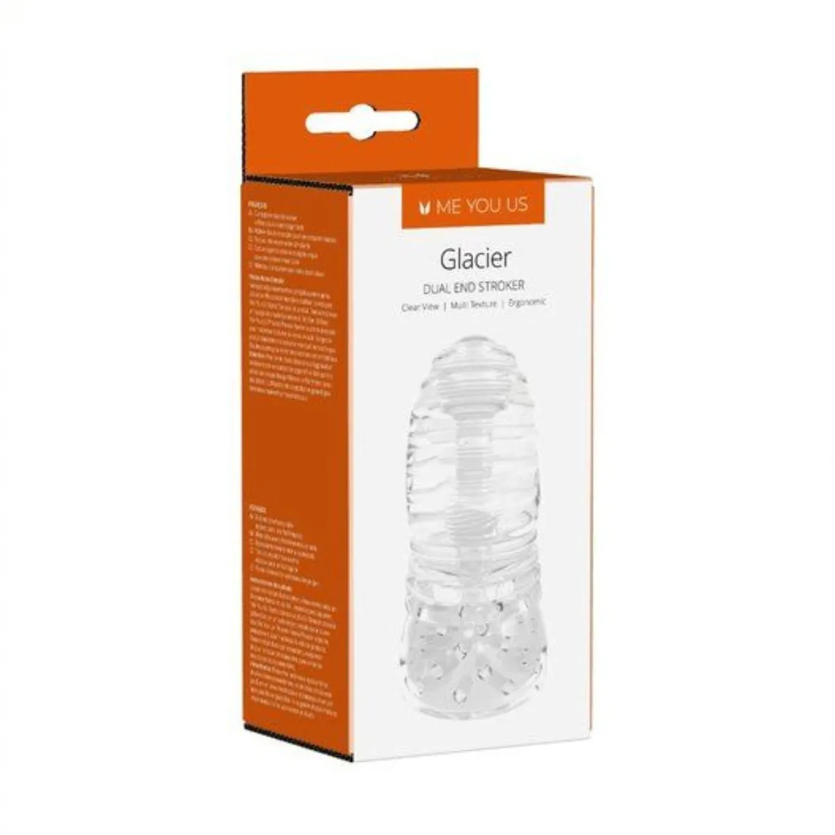 Me You Us Glacier Dual End Stroker Masturbator Clear