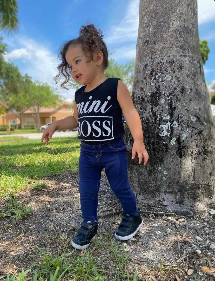 Mini Boss Black Tank Top