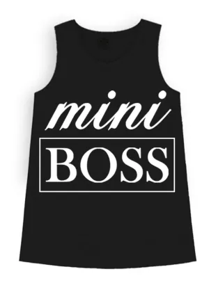 Mini Boss Black Tank Top