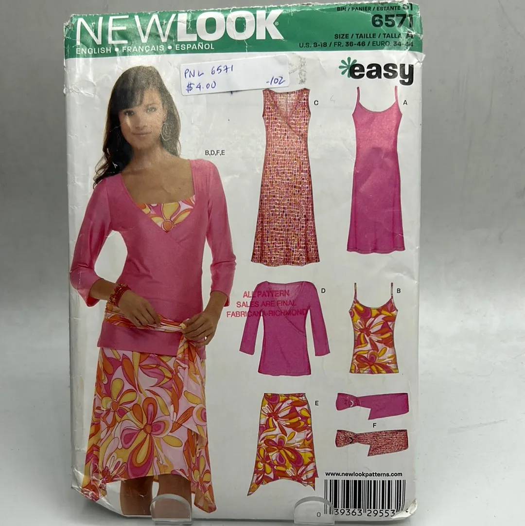 NEW LOOK Pattern, Dresses, tops, skirt (PNL6571)