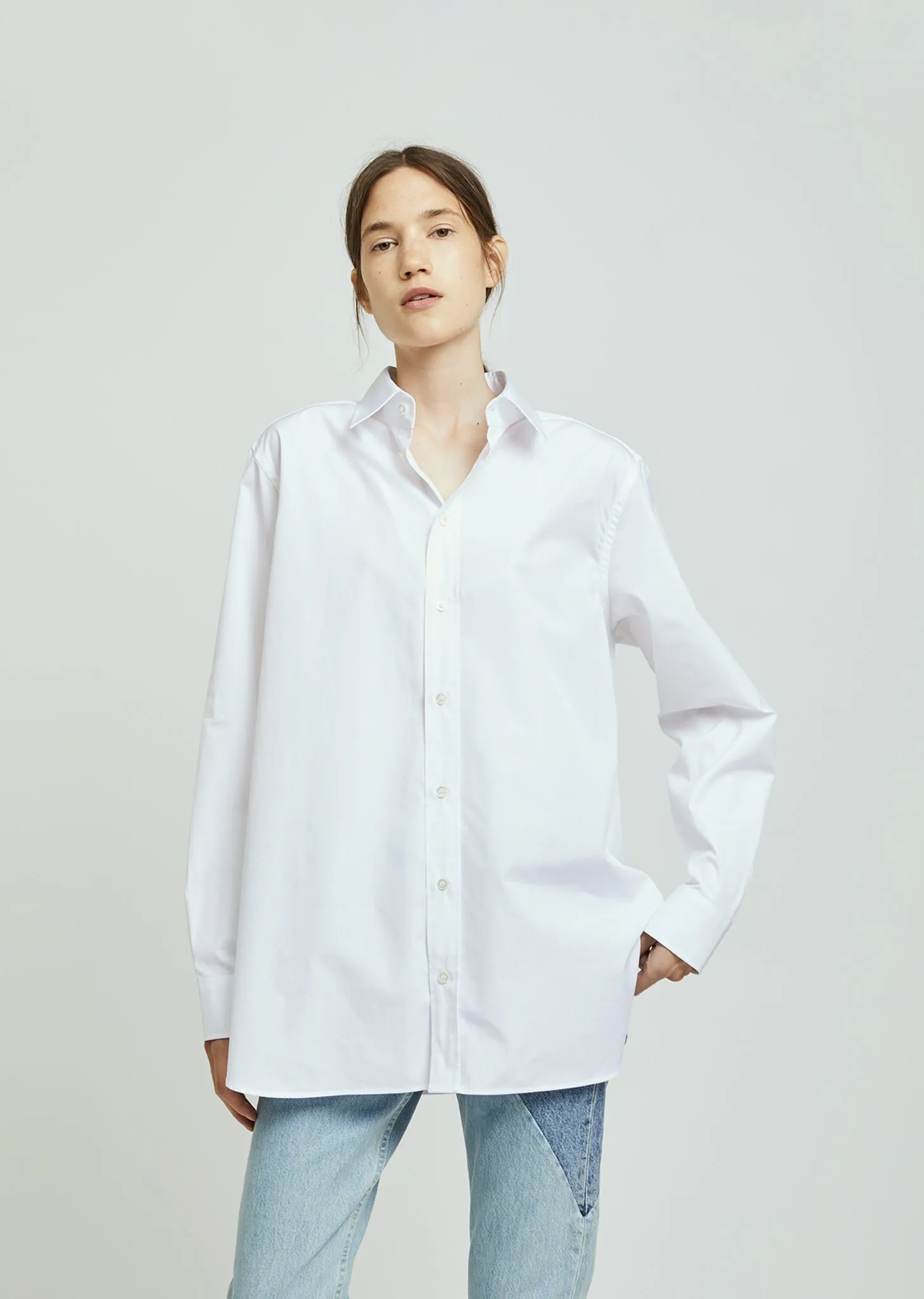 Oversized Poplin Button Down Shirt