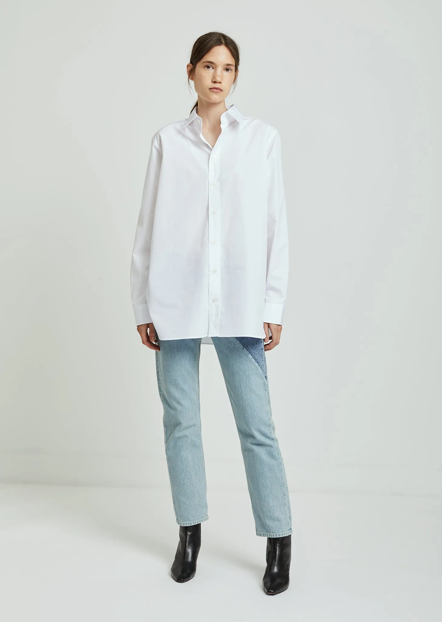 Oversized Poplin Button Down Shirt