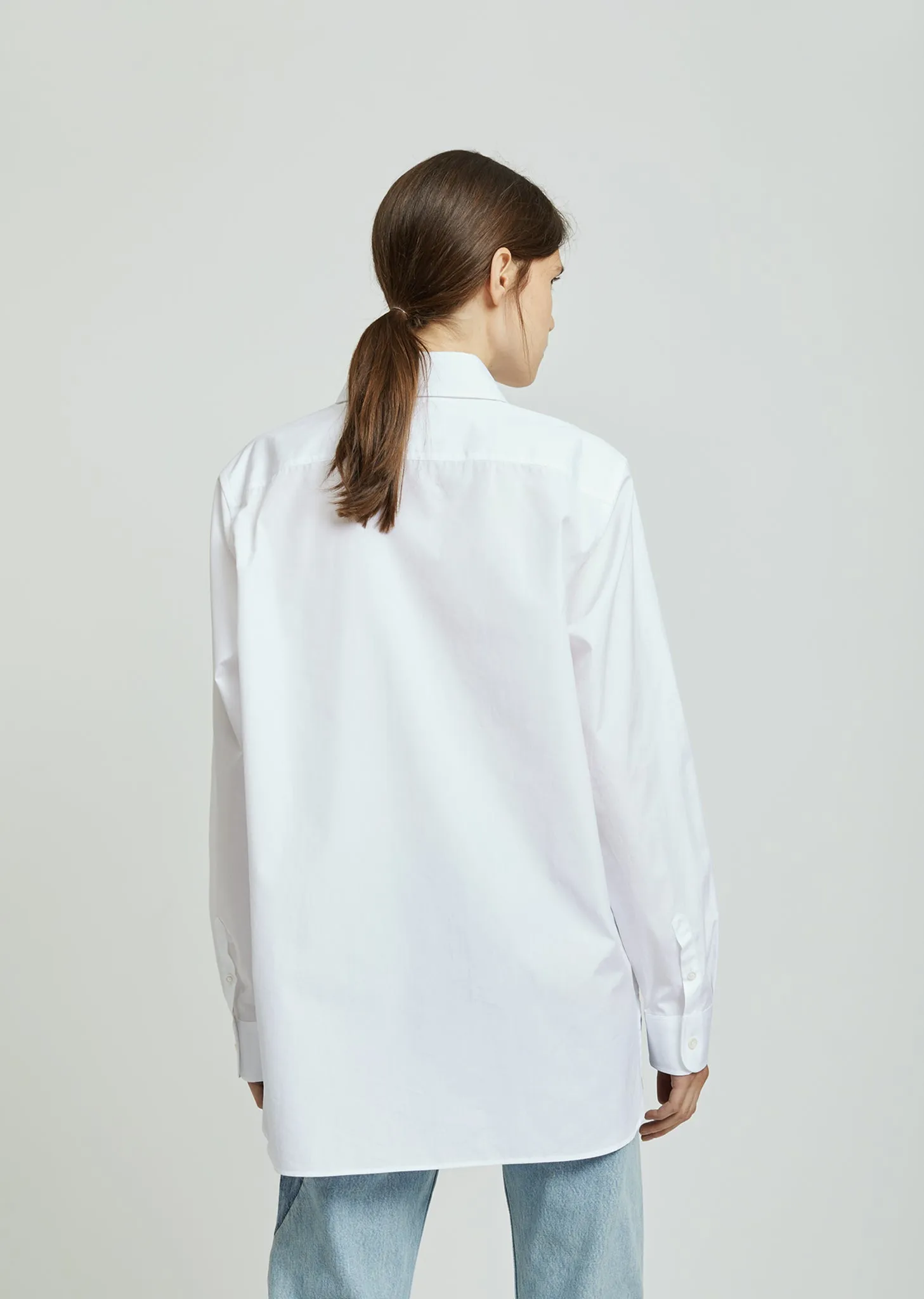 Oversized Poplin Button Down Shirt