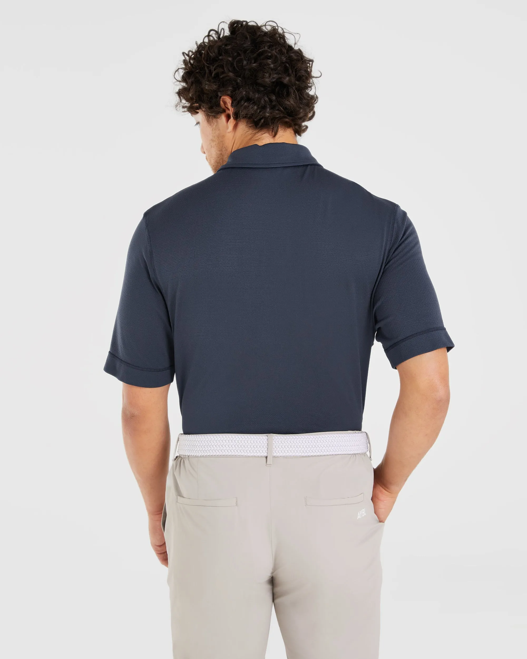 Performance Seamless Polo Shirt - Navy