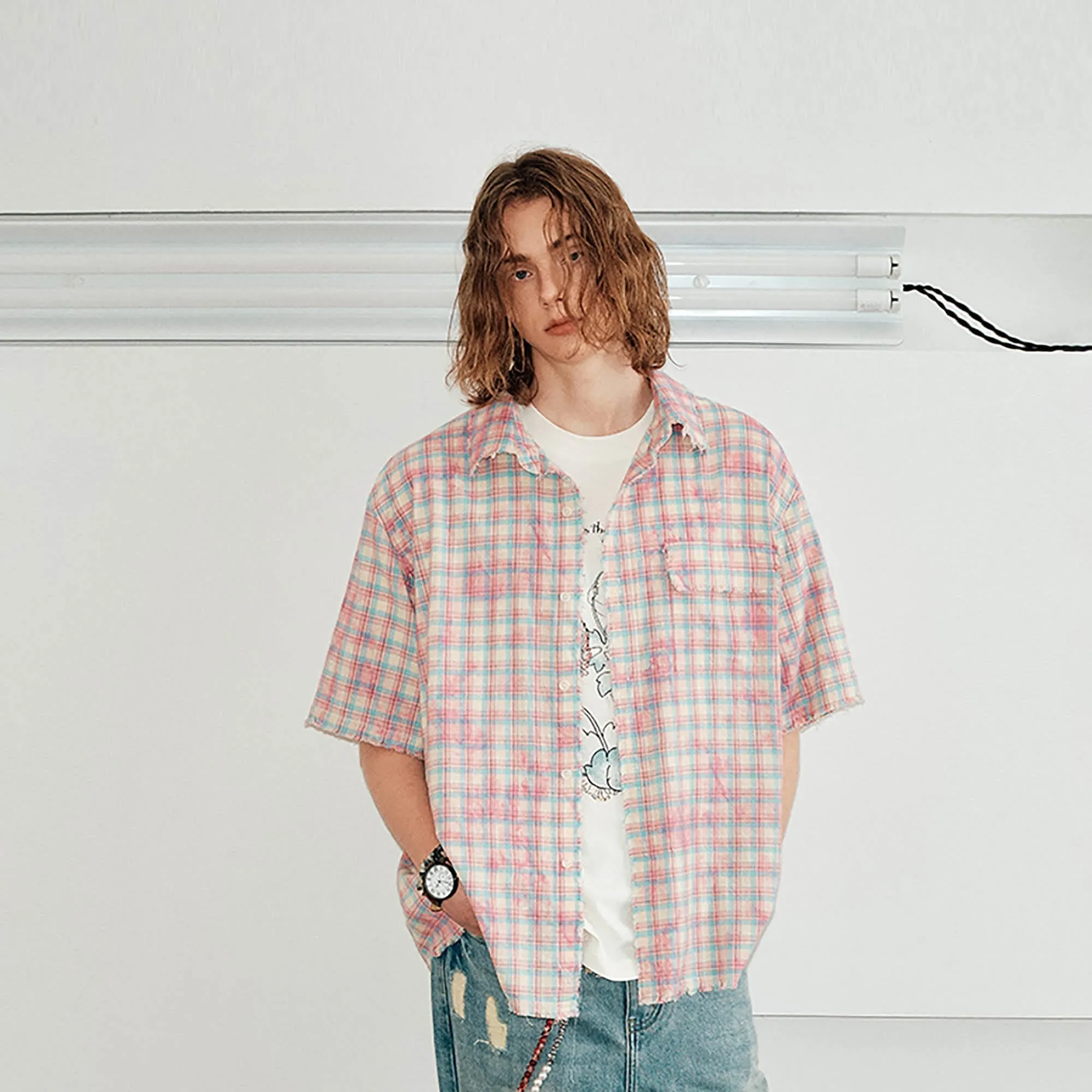 Plaid Short Sleeve Shirt