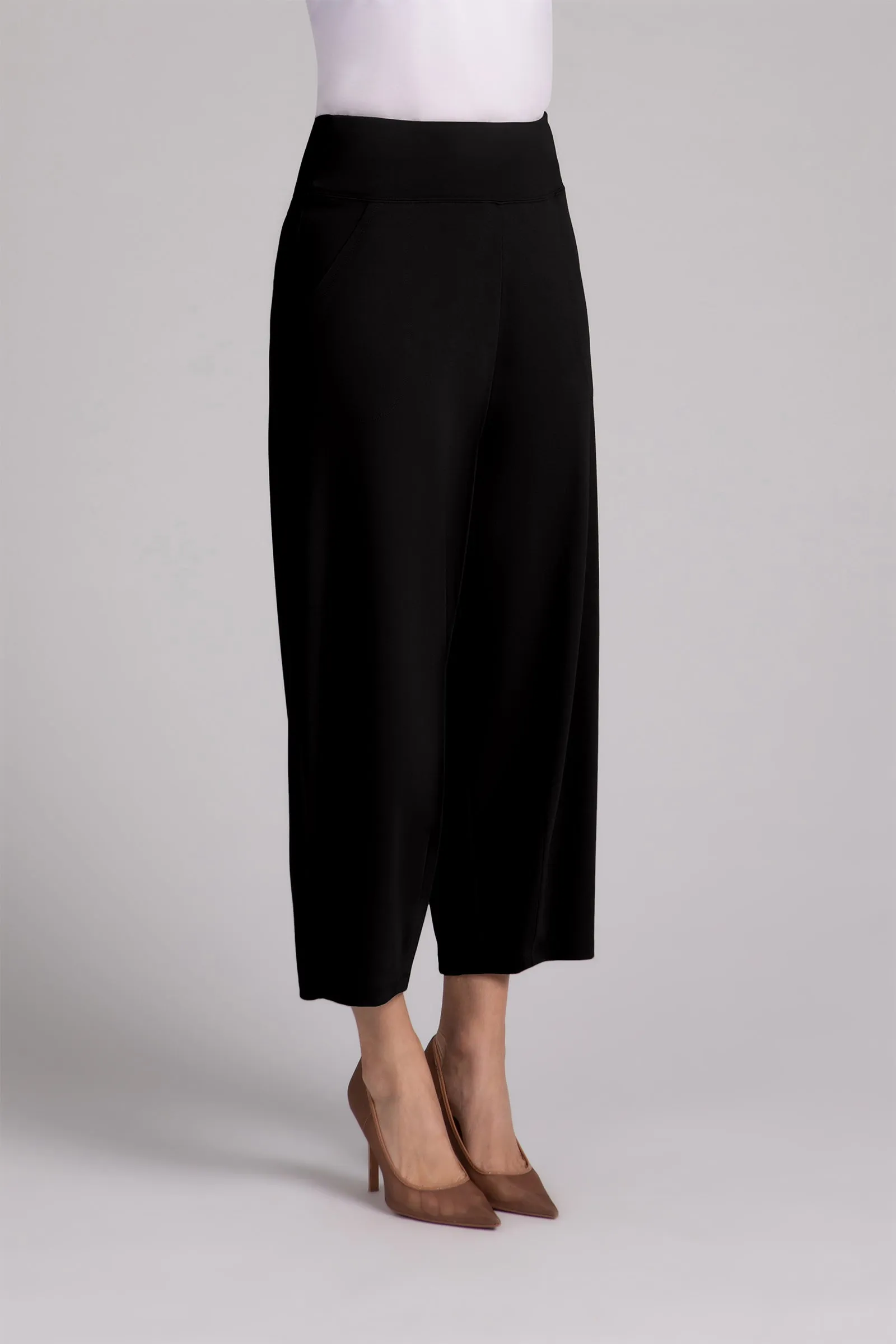 Ponte Narrow Lantern Pant | Black