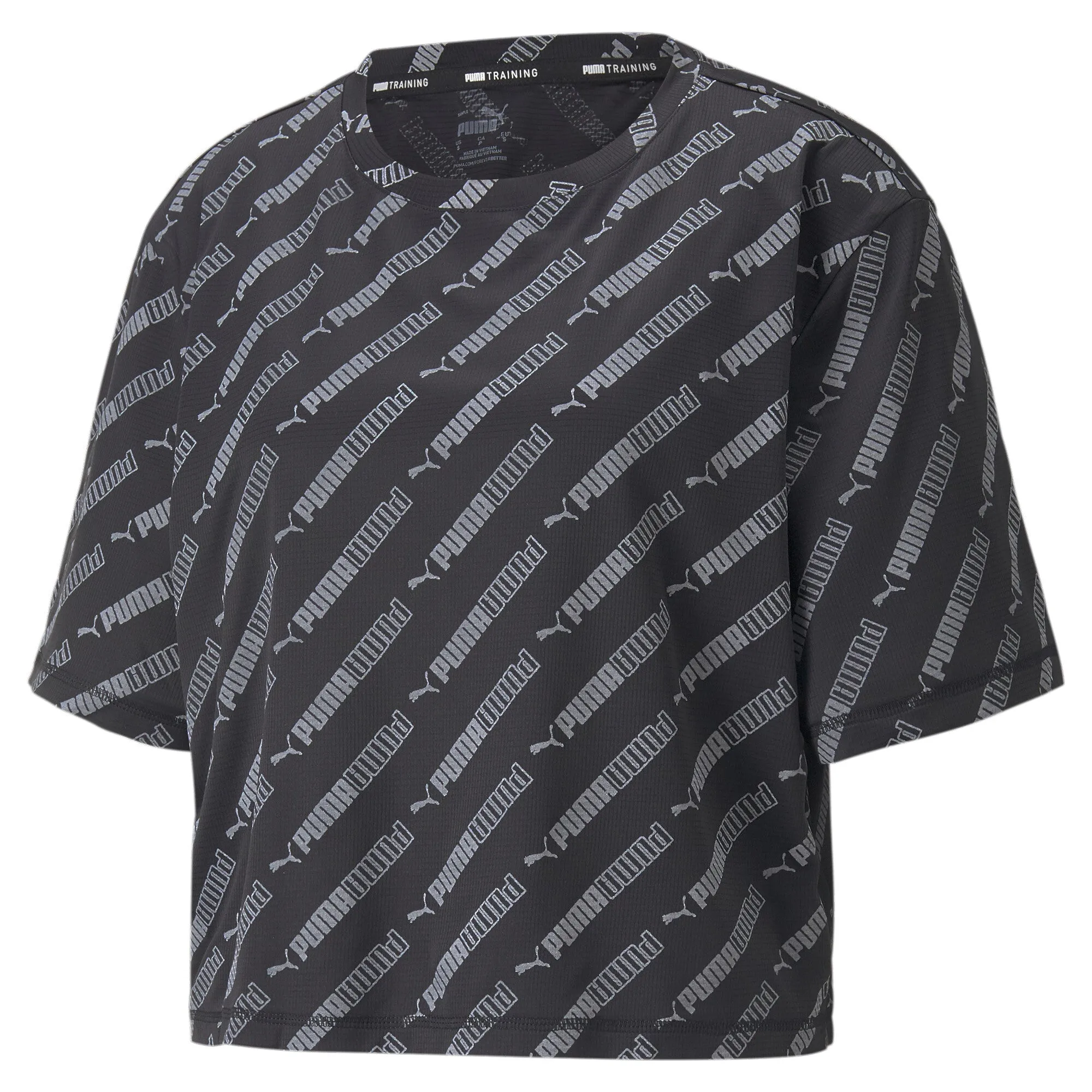 PUMA Train Favorite AOP Crop SS Tee