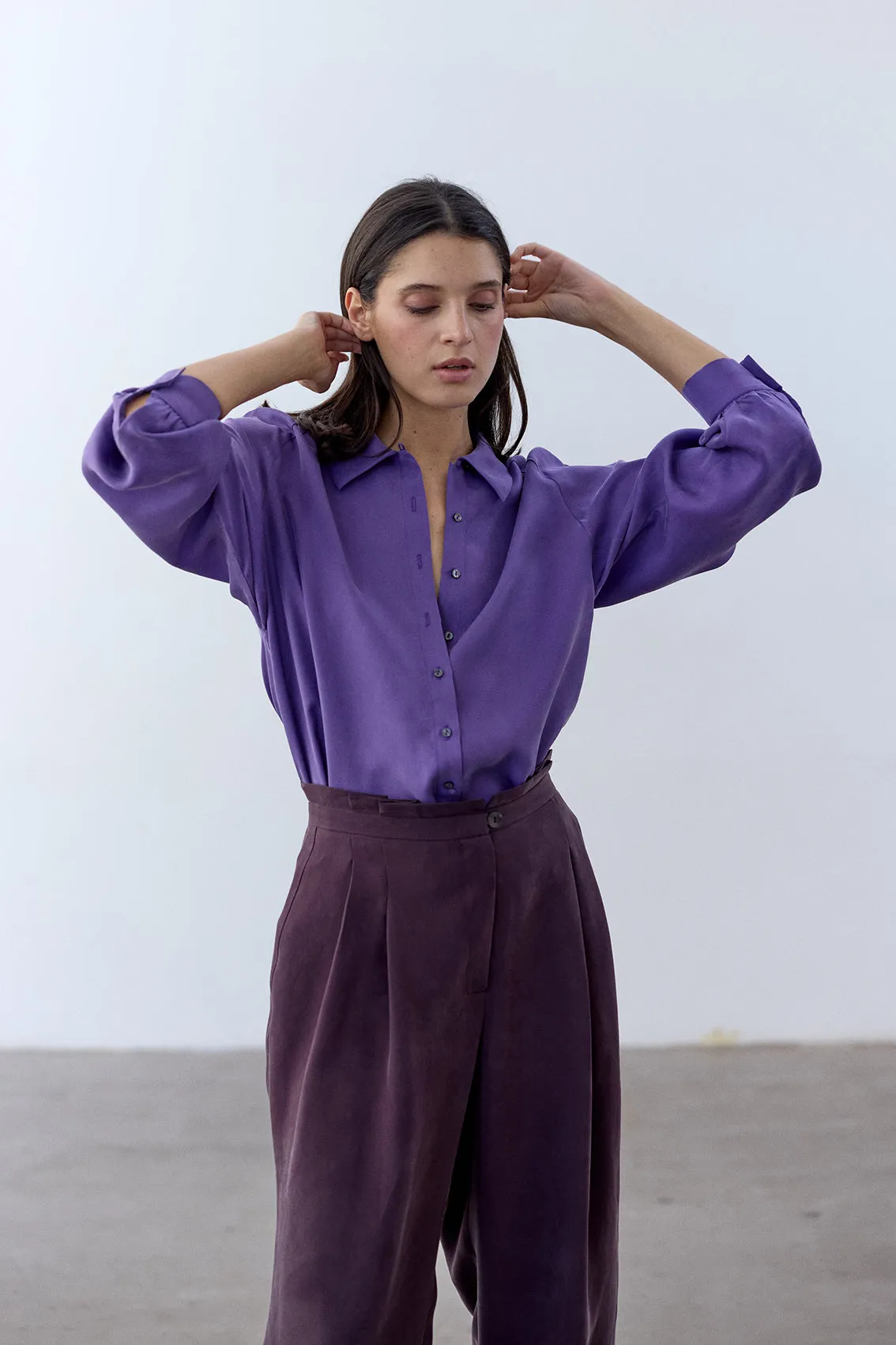 Raglan Sleeve Blouse Cupro - Jacarandá