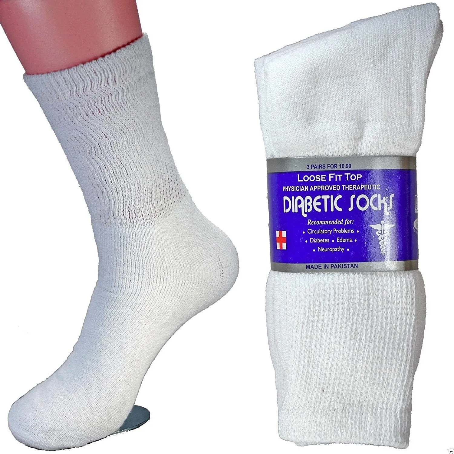 Ralyn Diabetic Socks - Crew (#RDS) - One Pair