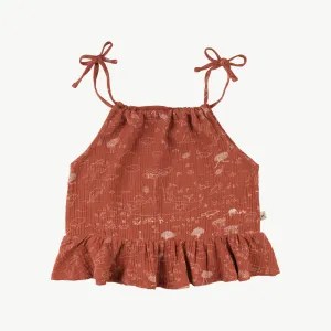 Red Caribou Children's Strap Blouse