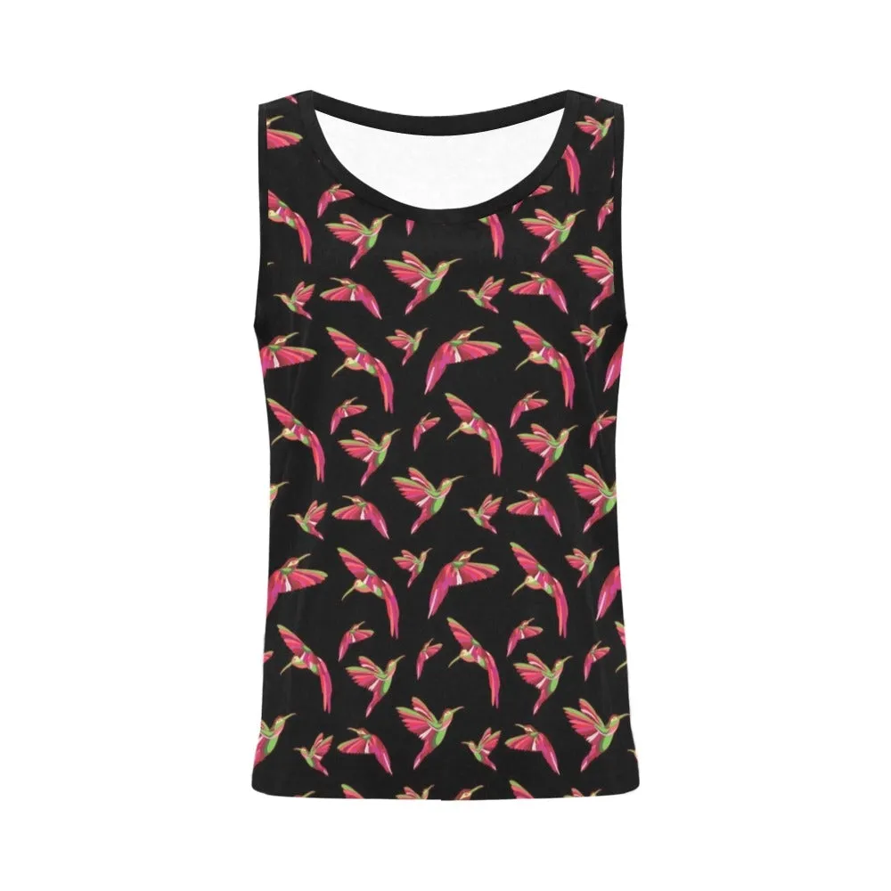 Red Swift Colourful Black Tank Top for Women