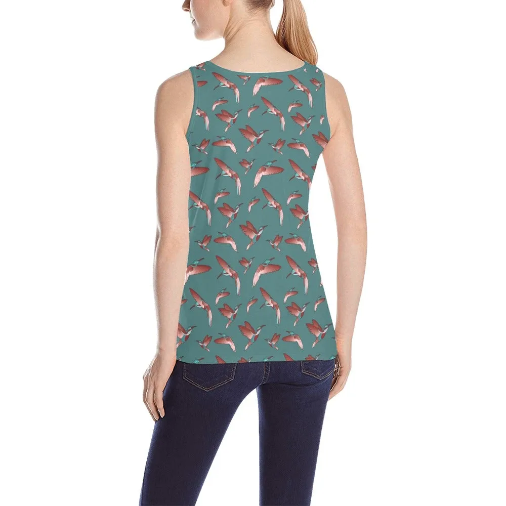 Red Swift Turquoise Tank Top for Women