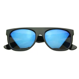 Retro Super Flat Top Flash Mirrored Lens Sunglasses 8090