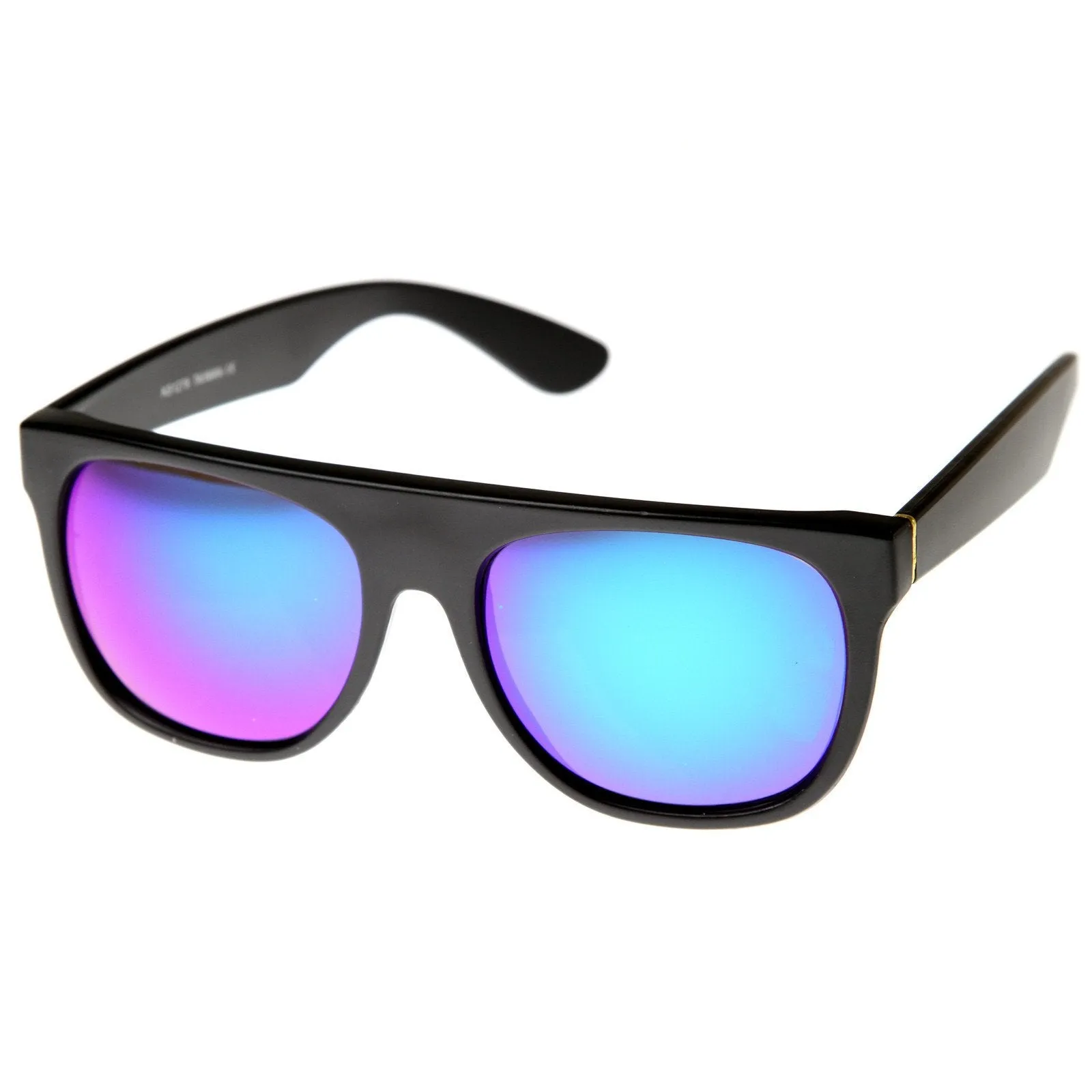 Retro Super Flat Top Flash Mirrored Lens Sunglasses 8090