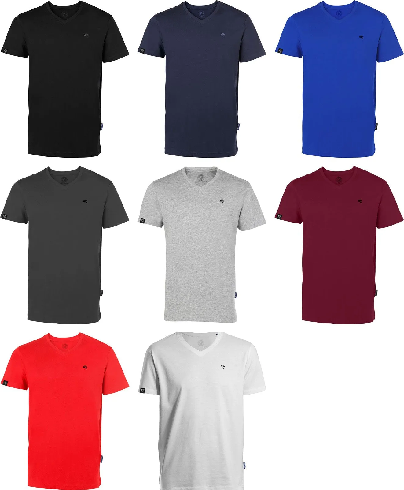 RMH 0102 ― Herren Luxury Bio-Baumwolle V-Neck T-Shirt - Dark Grau