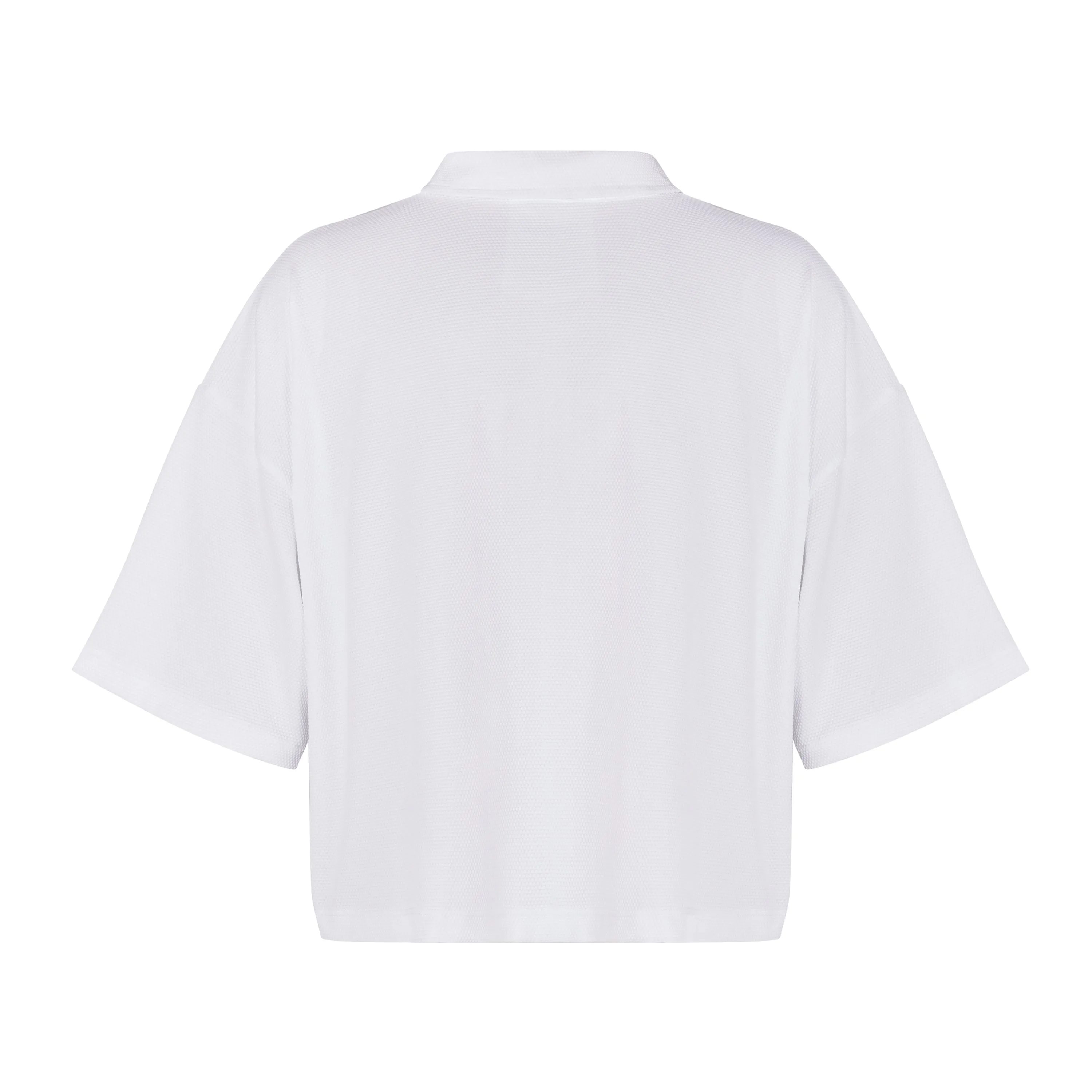 Åsa Cropped Polo Shirt | Recycled Nylon | White