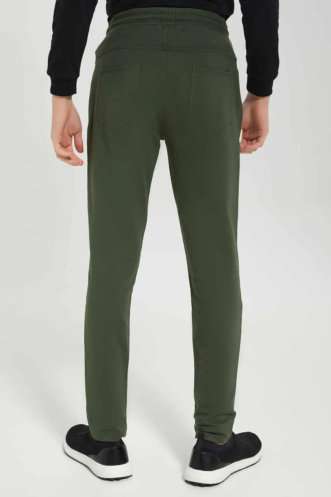 Senior Boys Olive Stretch Active Pant