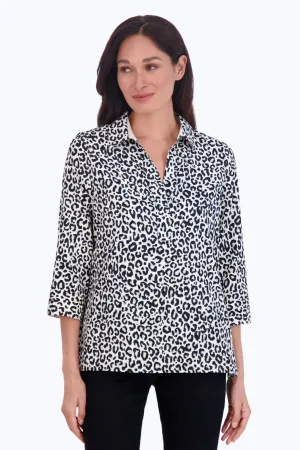 Sophia No Iron Leopard Print Popover